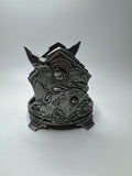 Vintage Metal Pewter Jar Candle Holder Birdhouse Vines Birds Flowers 1997 Carson