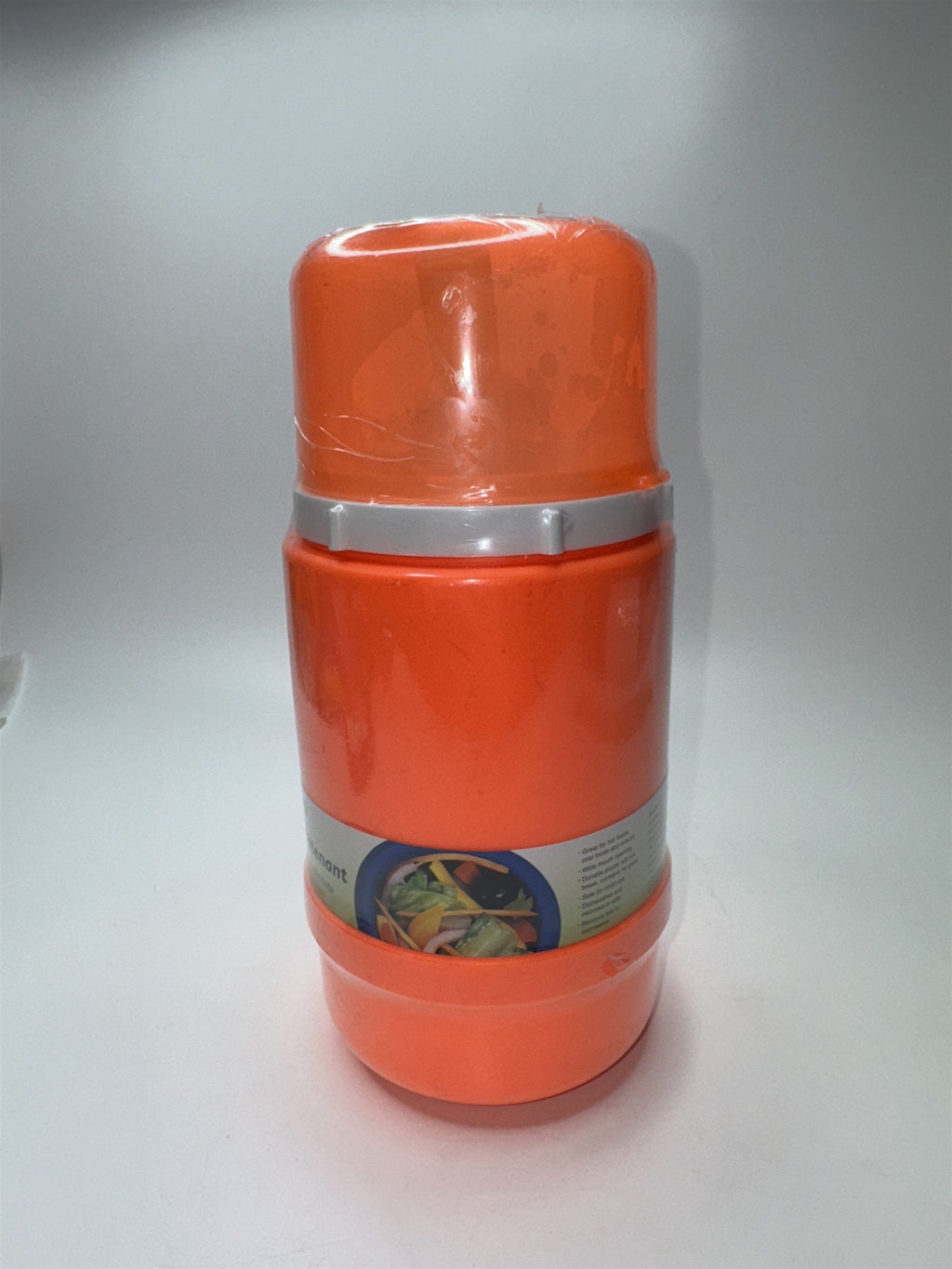 Vintage Orange Tempo 18 OZ Insulated Food Jar/Thermos with 8 OZ Serving Cup