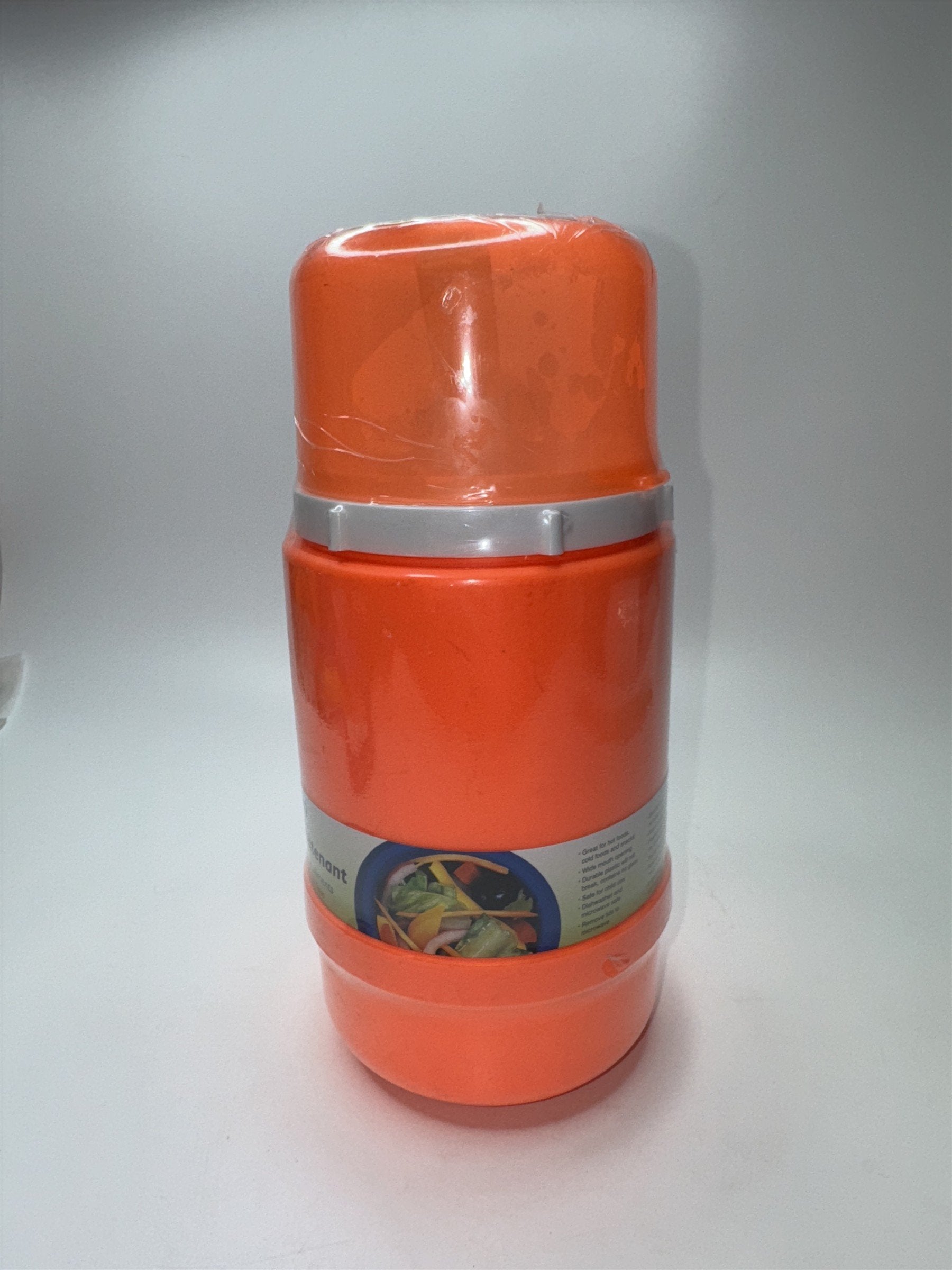 Vintage Orange Tempo 18 OZ Insulated Food Jar/Thermos with 8 OZ Serving Cup