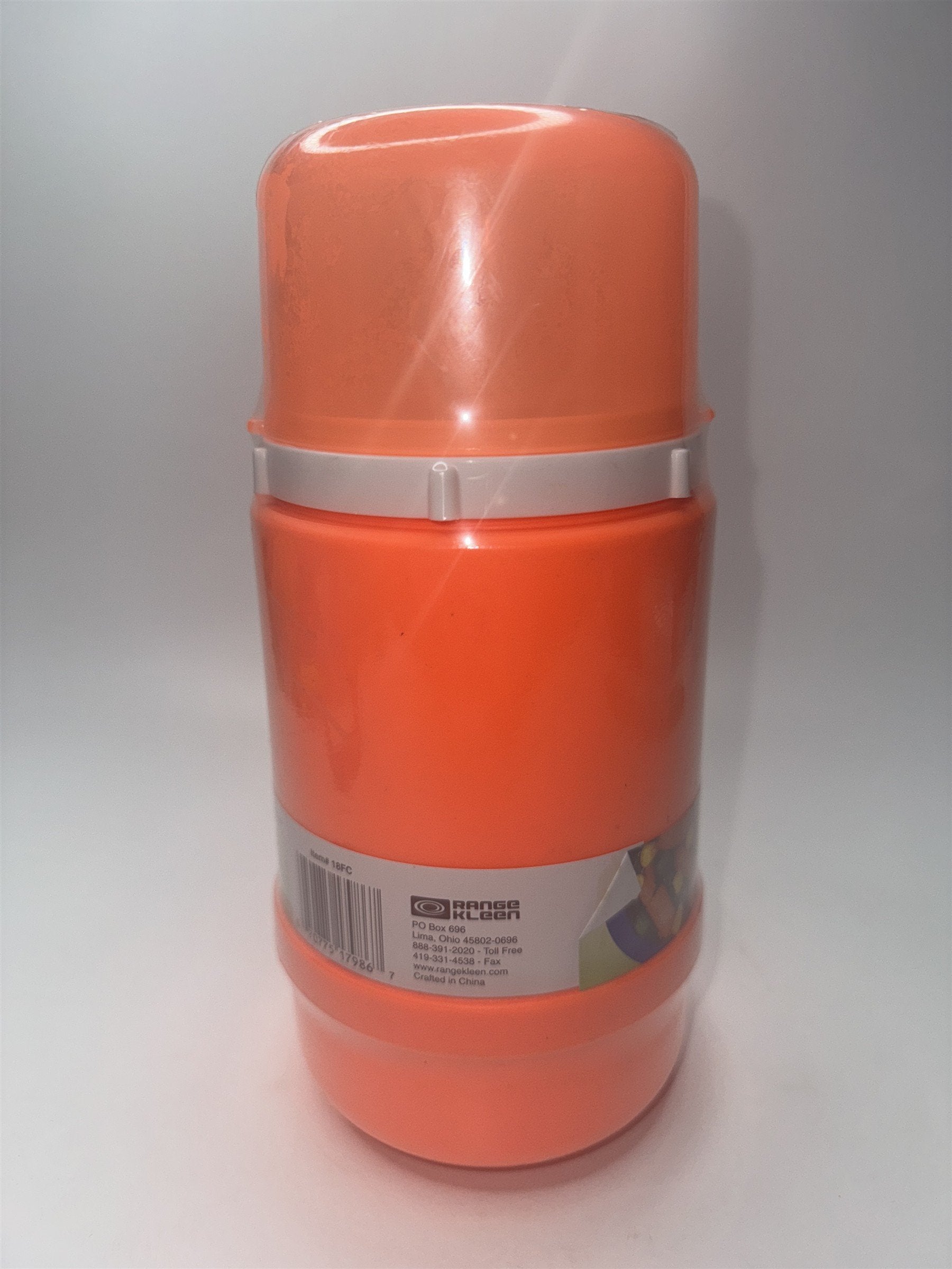 Vintage Orange Tempo 18 OZ Insulated Food Jar/Thermos with 8 OZ Serving Cup