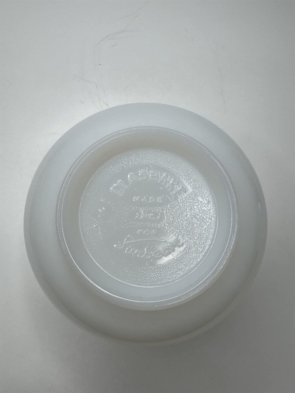 Vintage Sunbeam Glasbake 20CJ White Mixing Bowl for Baking