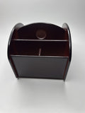 Revolving Wooden 5 Compartment Remote Control/Desk Caddy/Organizer
