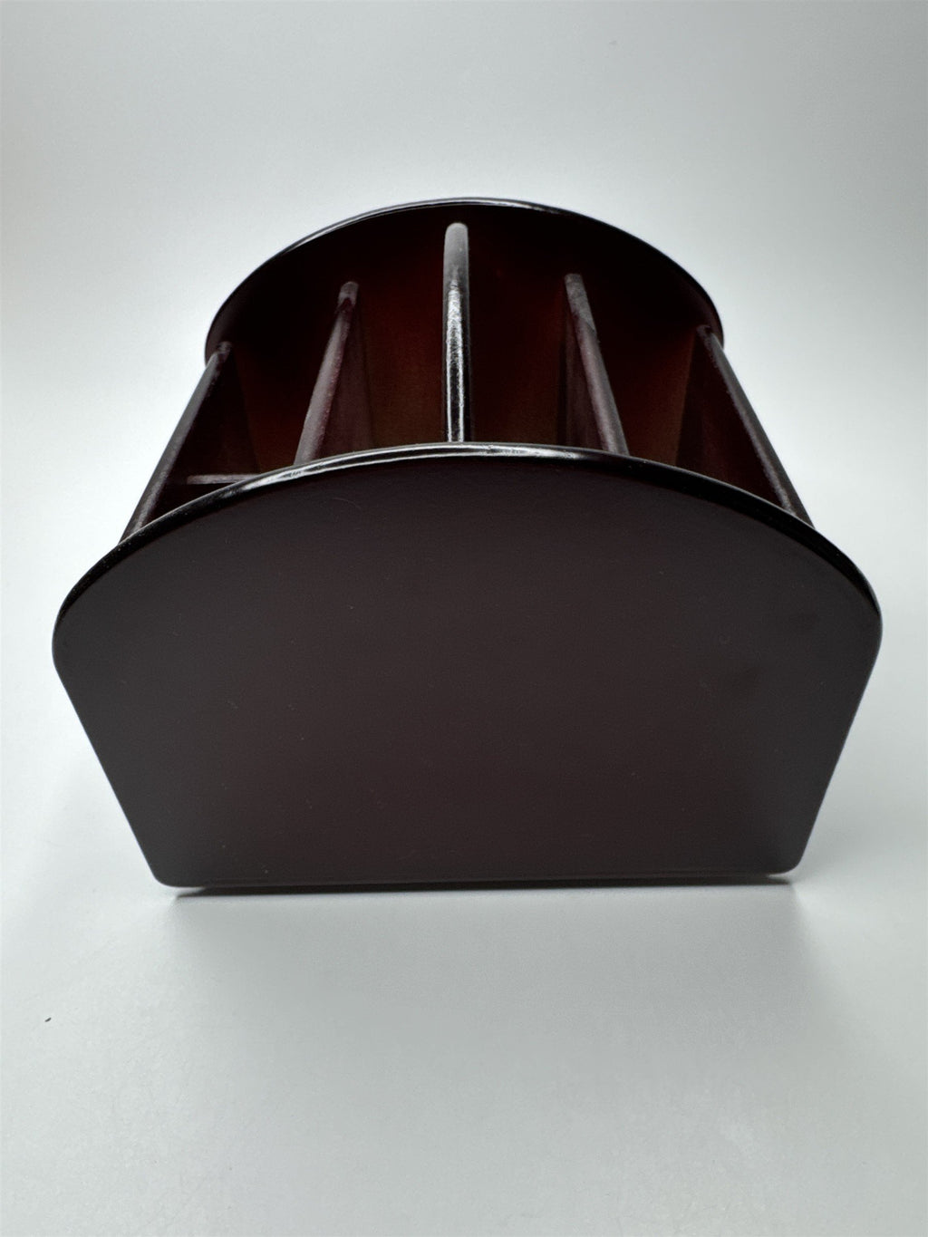 Revolving Wooden 5 Compartment Remote Control/Desk Caddy/Organizer