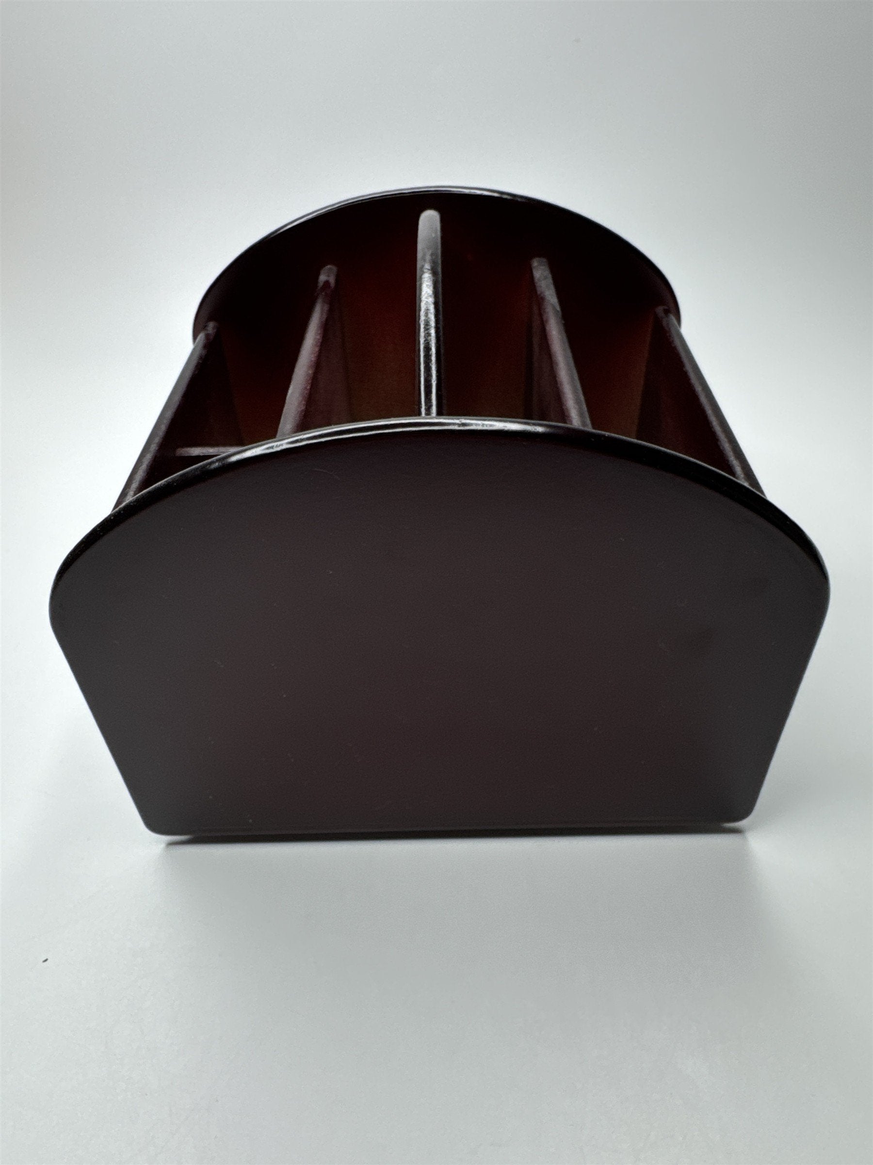 Revolving Wooden 5 Compartment Remote Control/Desk Caddy/Organizer
