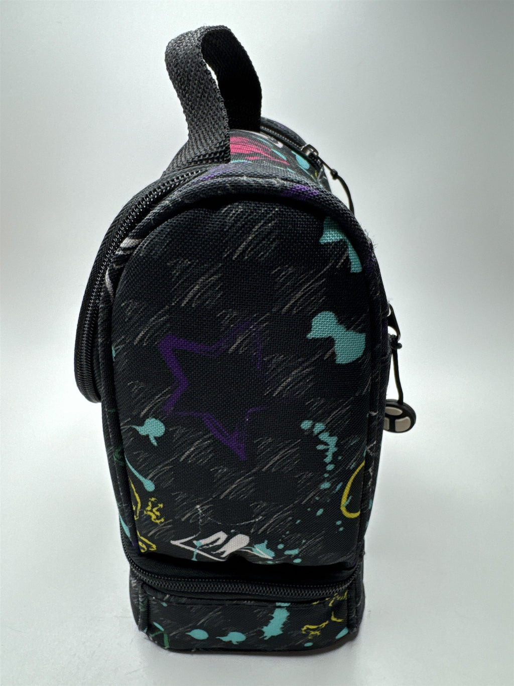 Yak Pak Lunch Bag/Box Multicolored With Hearts and Skulls
