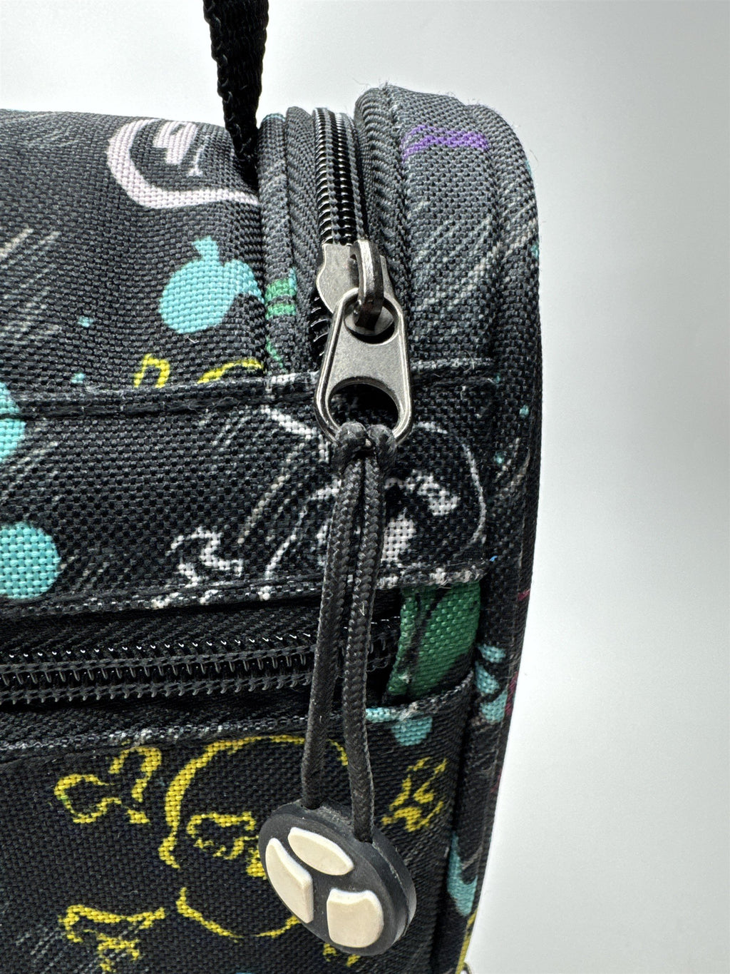 Yak Pak Lunch Bag/Box Multicolored With Hearts and Skulls