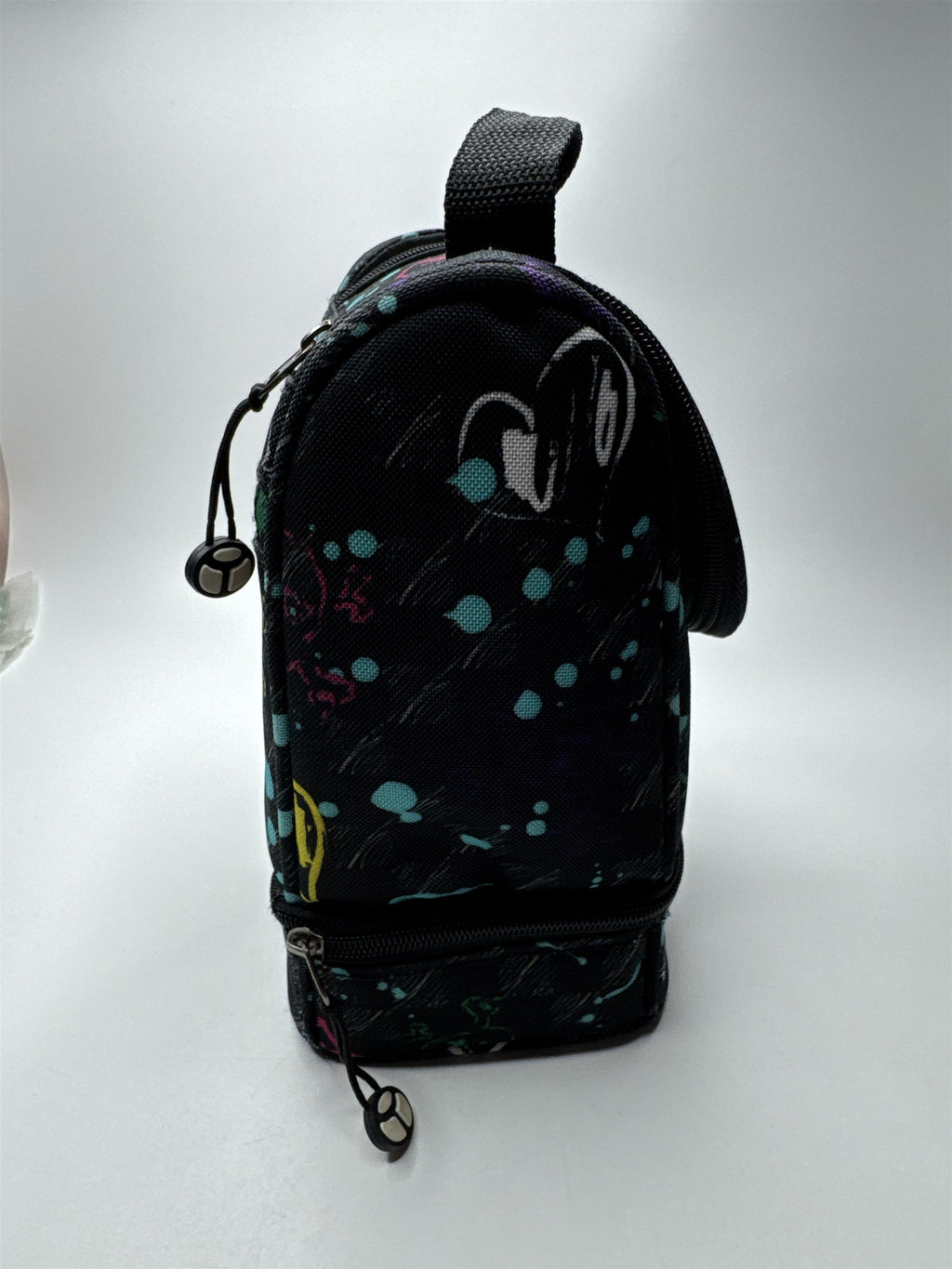 Yak Pak Lunch Bag/Box Multicolored With Hearts and Skulls