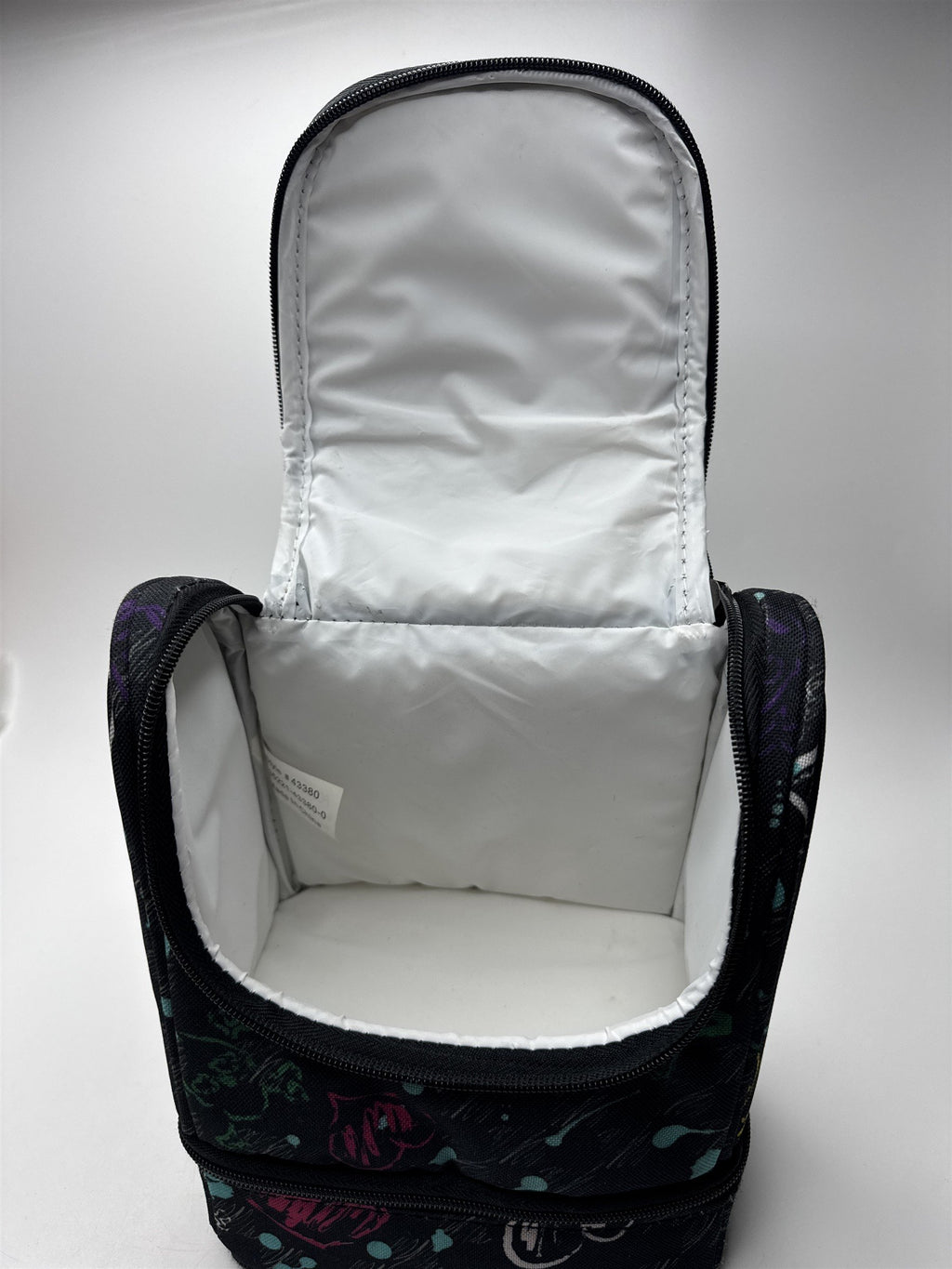Yak Pak Lunch Bag/Box Multicolored With Hearts and Skulls