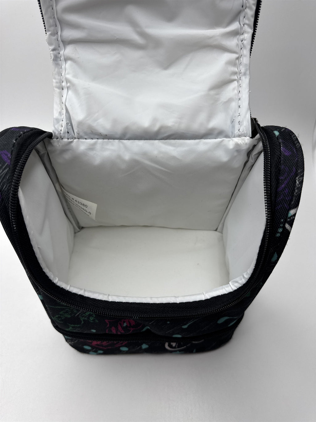 Yak Pak Lunch Bag/Box Multicolored With Hearts and Skulls