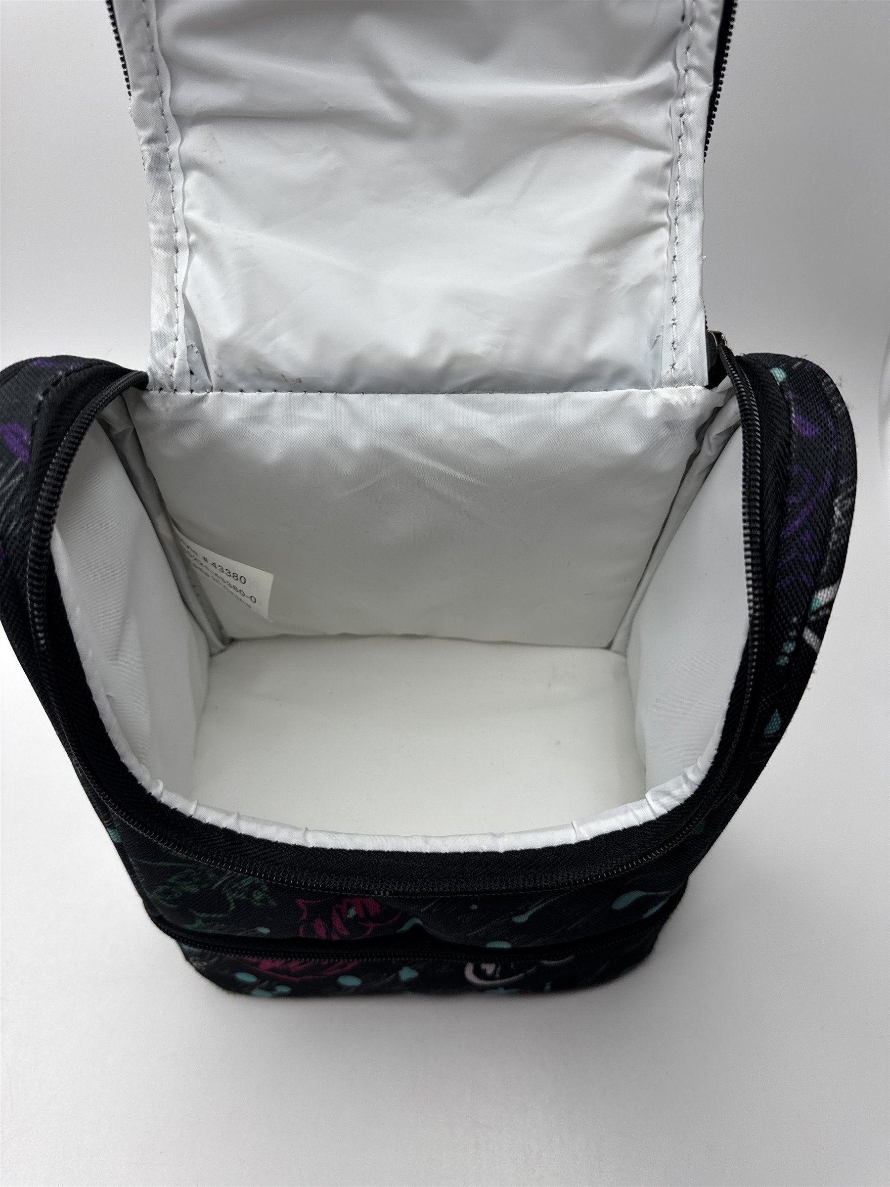 Yak Pak Lunch Bag/Box Multicolored With Hearts and Skulls