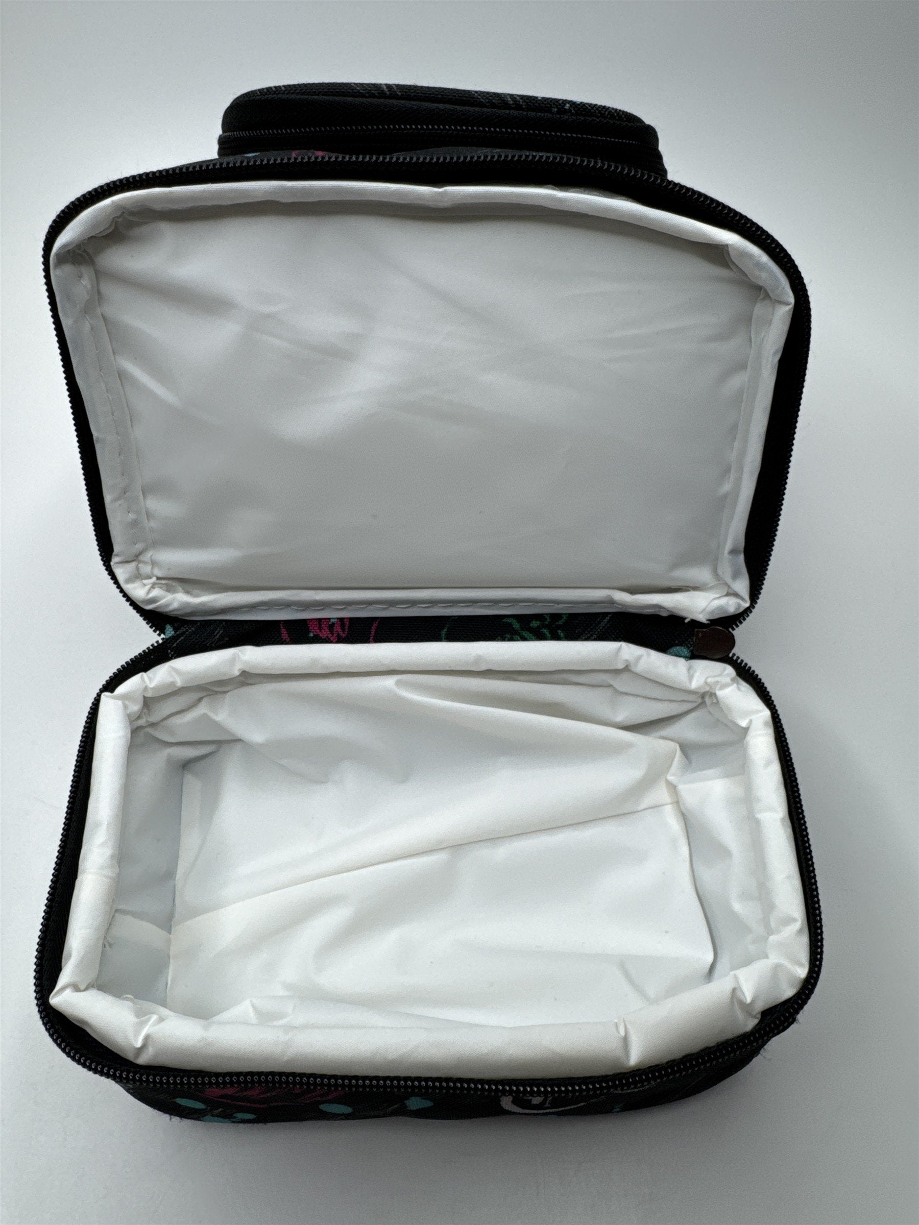 Yak Pak Lunch Bag/Box Multicolored With Hearts and Skulls