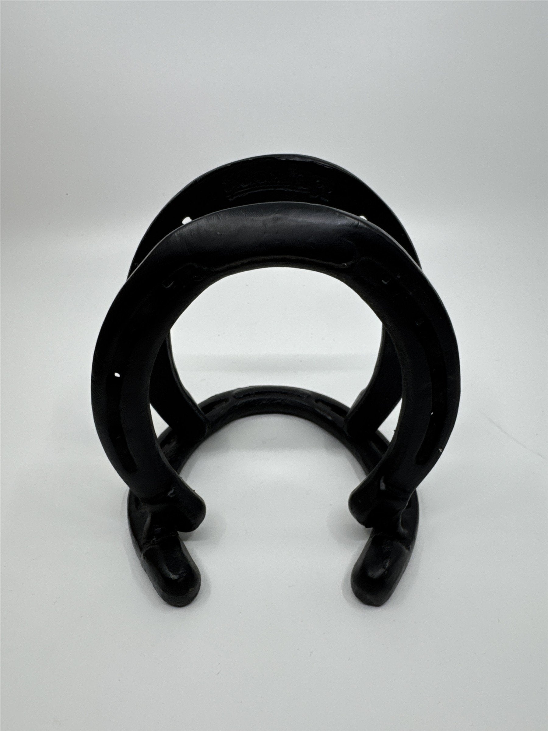 Vintage Black Horseshoe Napkin Holder or Letter Holder Rustic/Farmhouse Decor