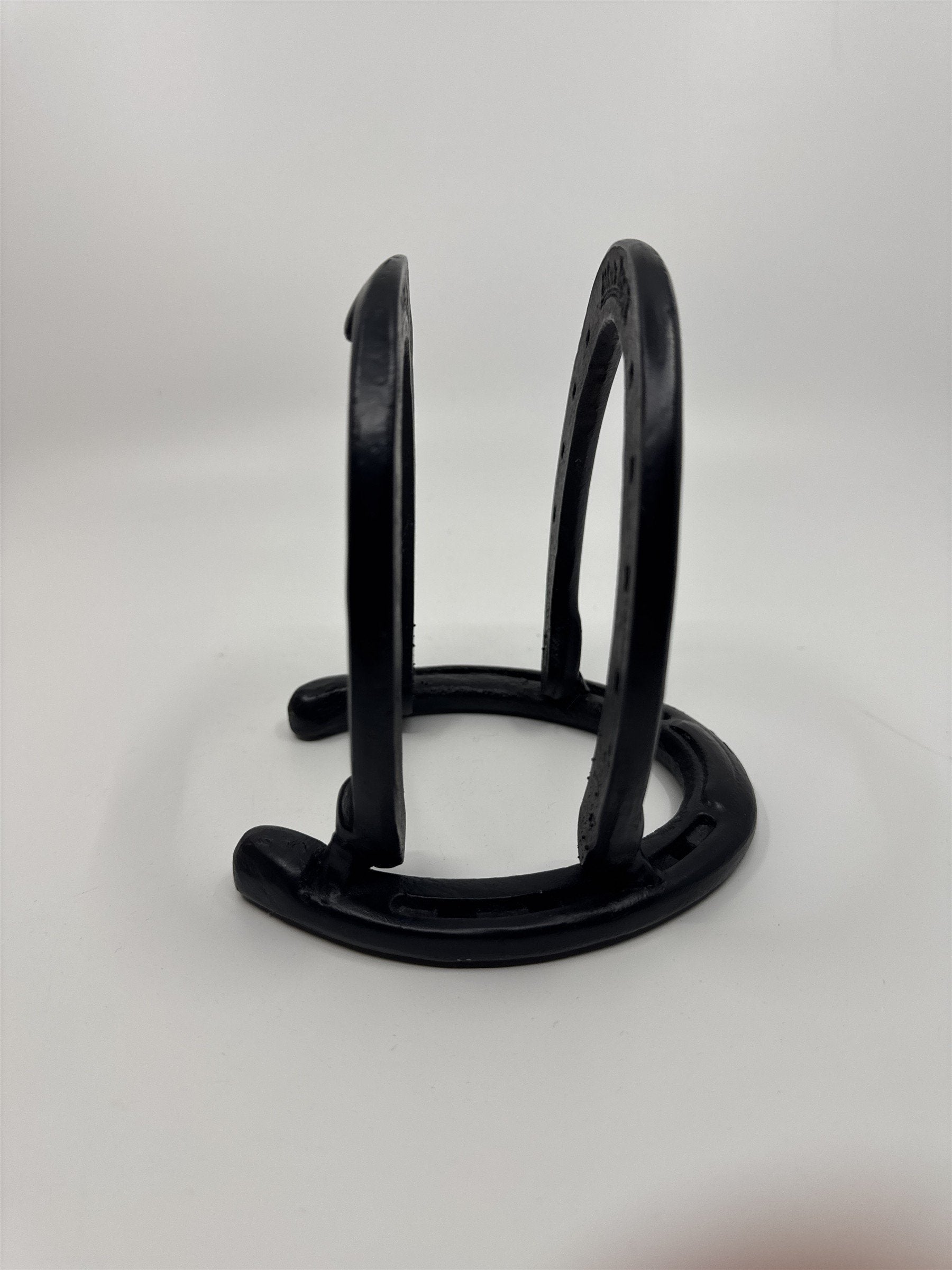 Vintage Black Horseshoe Napkin Holder or Letter Holder Rustic/Farmhouse Decor