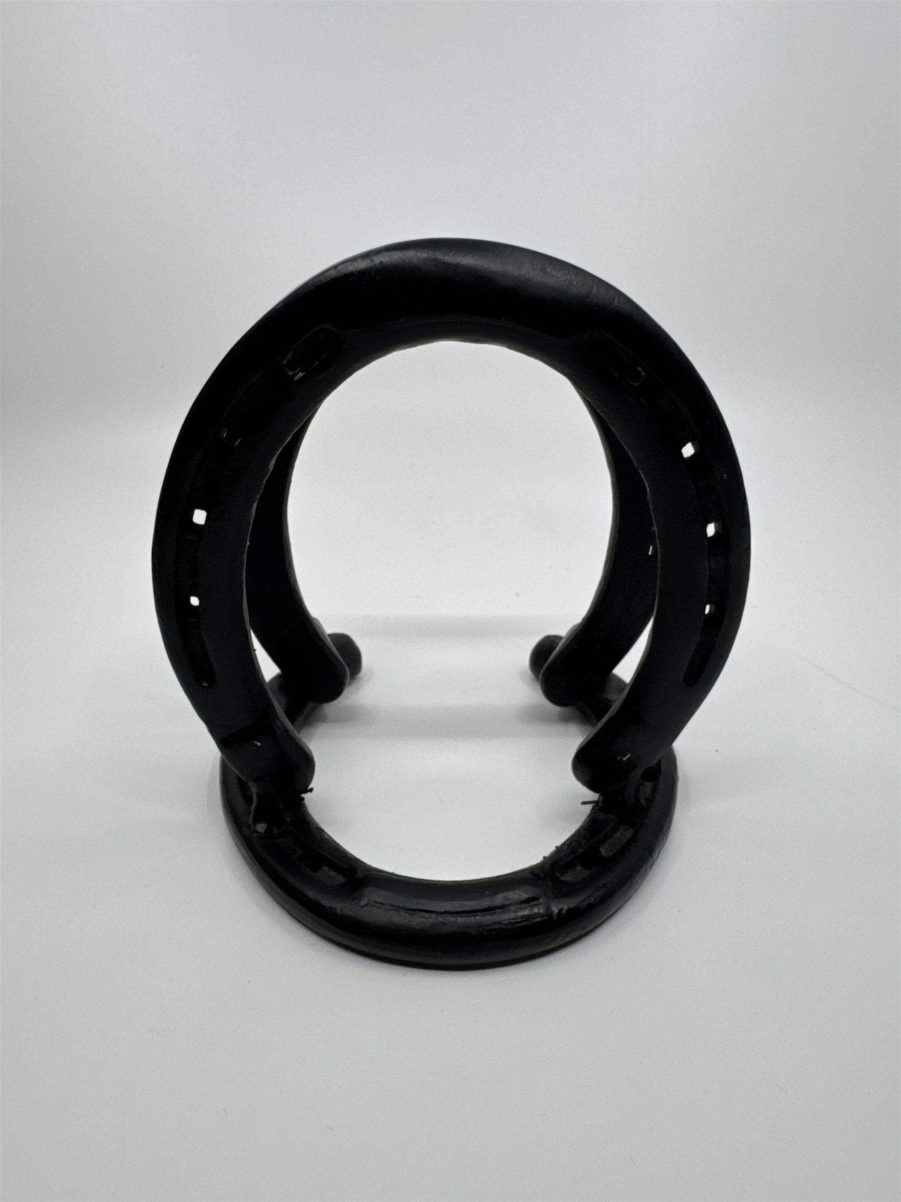 Vintage Black Horseshoe Napkin Holder or Letter Holder Rustic/Farmhouse Decor