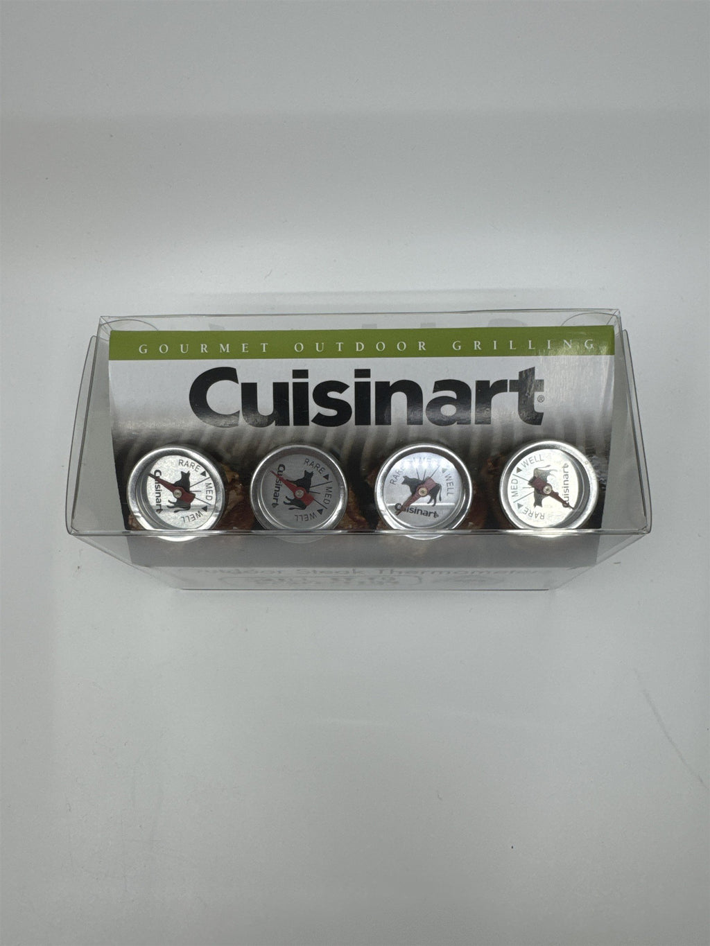Set of 4 Cuisinart Gourmet Outdoor Grilling Stainless Steel Thermometers