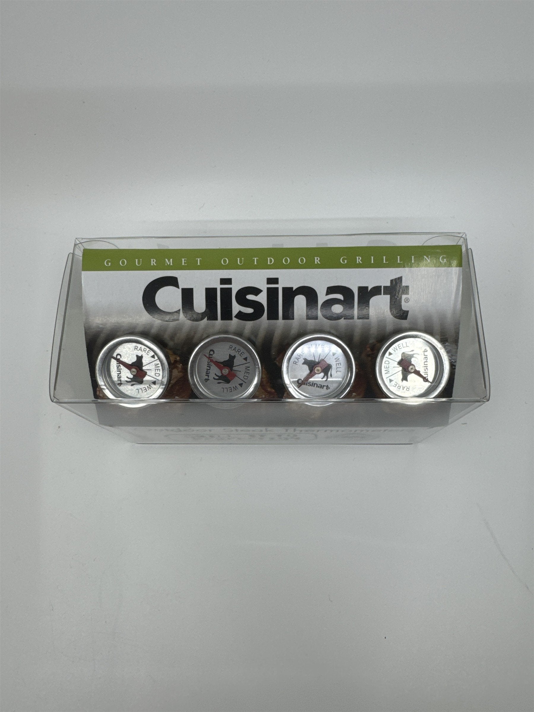Set of 4 Cuisinart Gourmet Outdoor Grilling Stainless Steel Thermometers