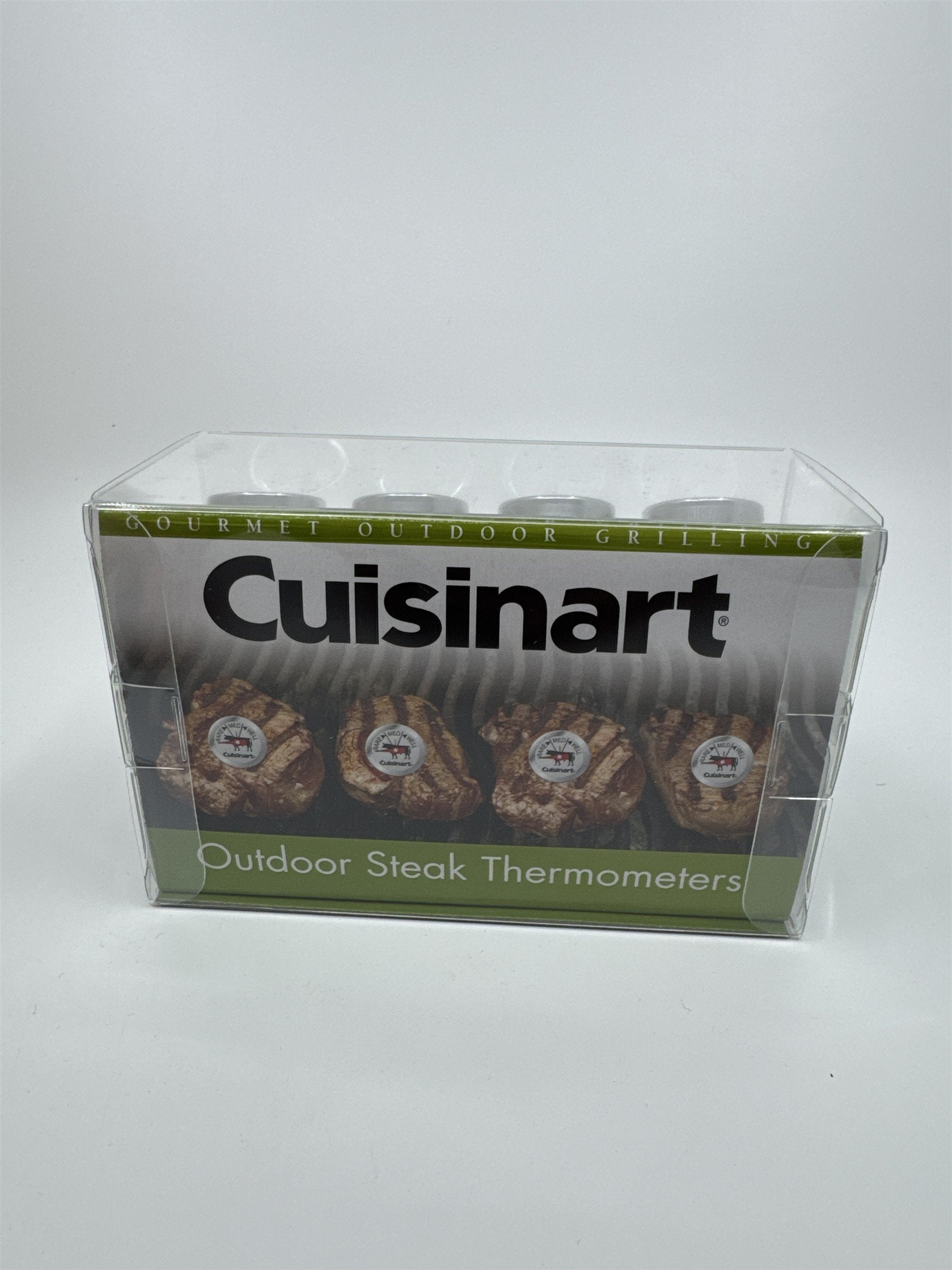 Set of 4 Cuisinart Gourmet Outdoor Grilling Stainless Steel Thermometers