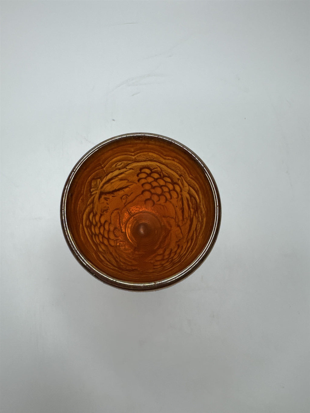 Imperial Marigold Carnival Glass 3.75" Grape Stemmed Wine Cordial Glass Goblet