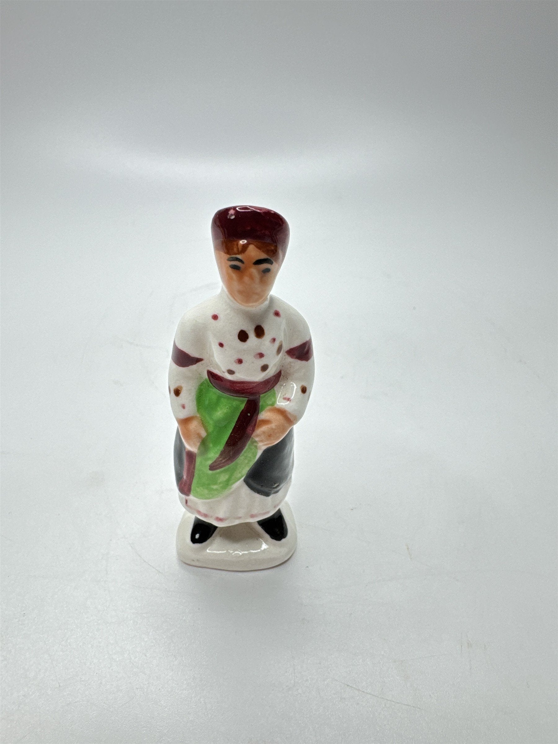 Vtg 3" Ceramic Ukrainian Man With Traditional Clothing Figurine Made in Japan