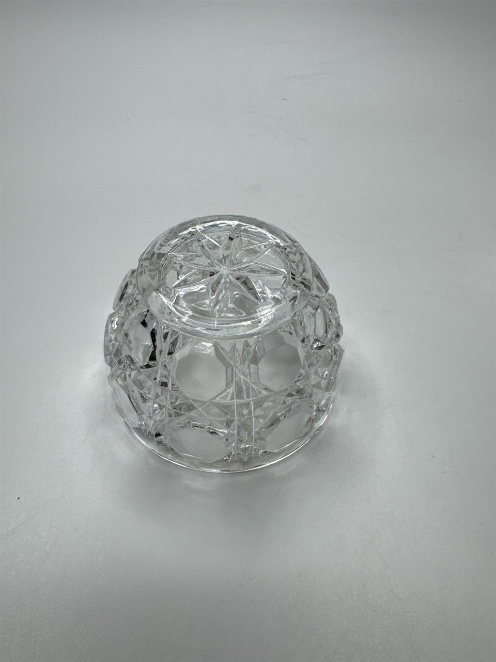 Vintage Anna Hutte Large Clear Glass Pear Jewelry Dish Storage Tray With Lid