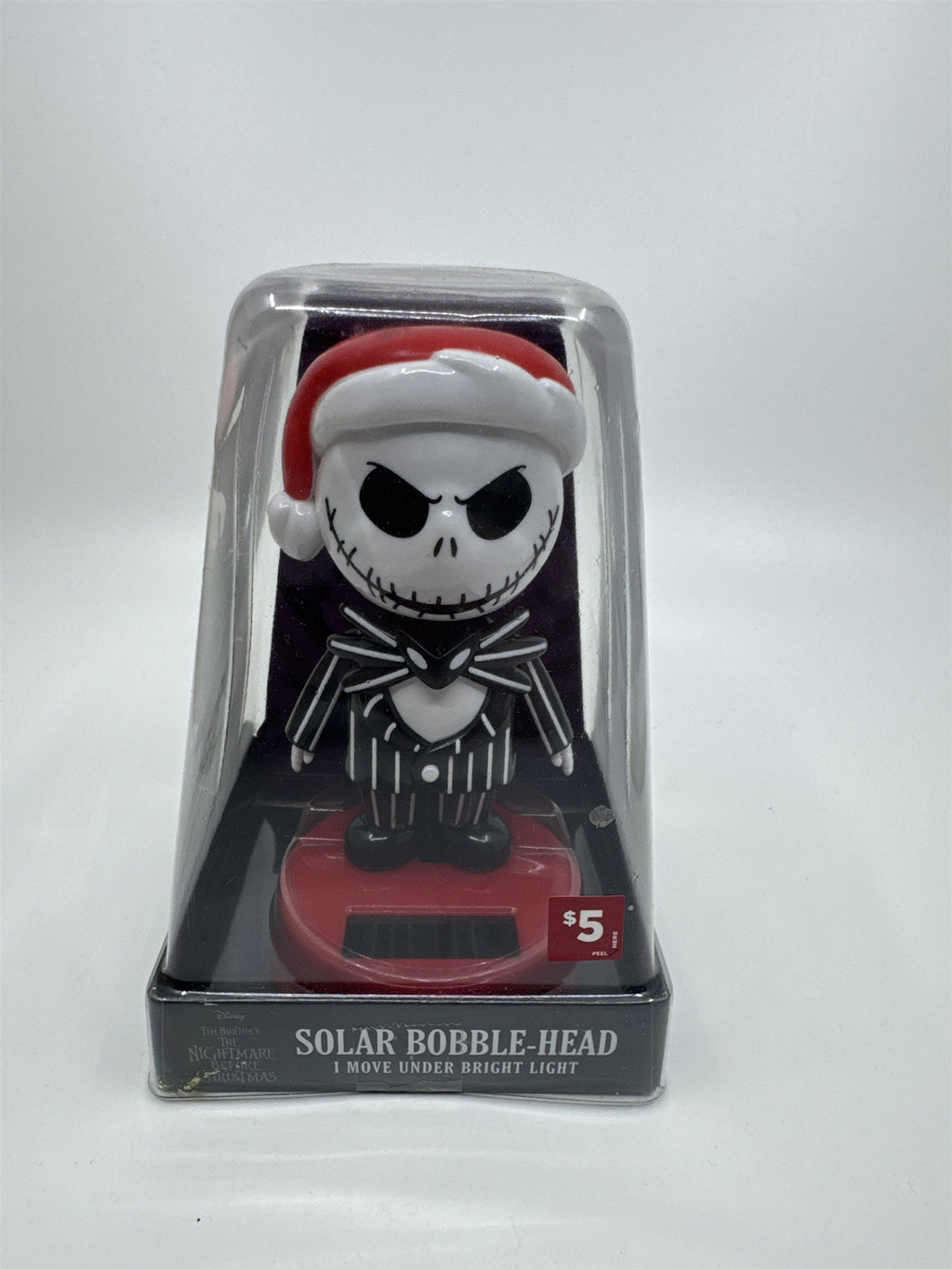 Disney The Nightmare Before Christmas Jack Skellington Solar Bobble Head Santa
