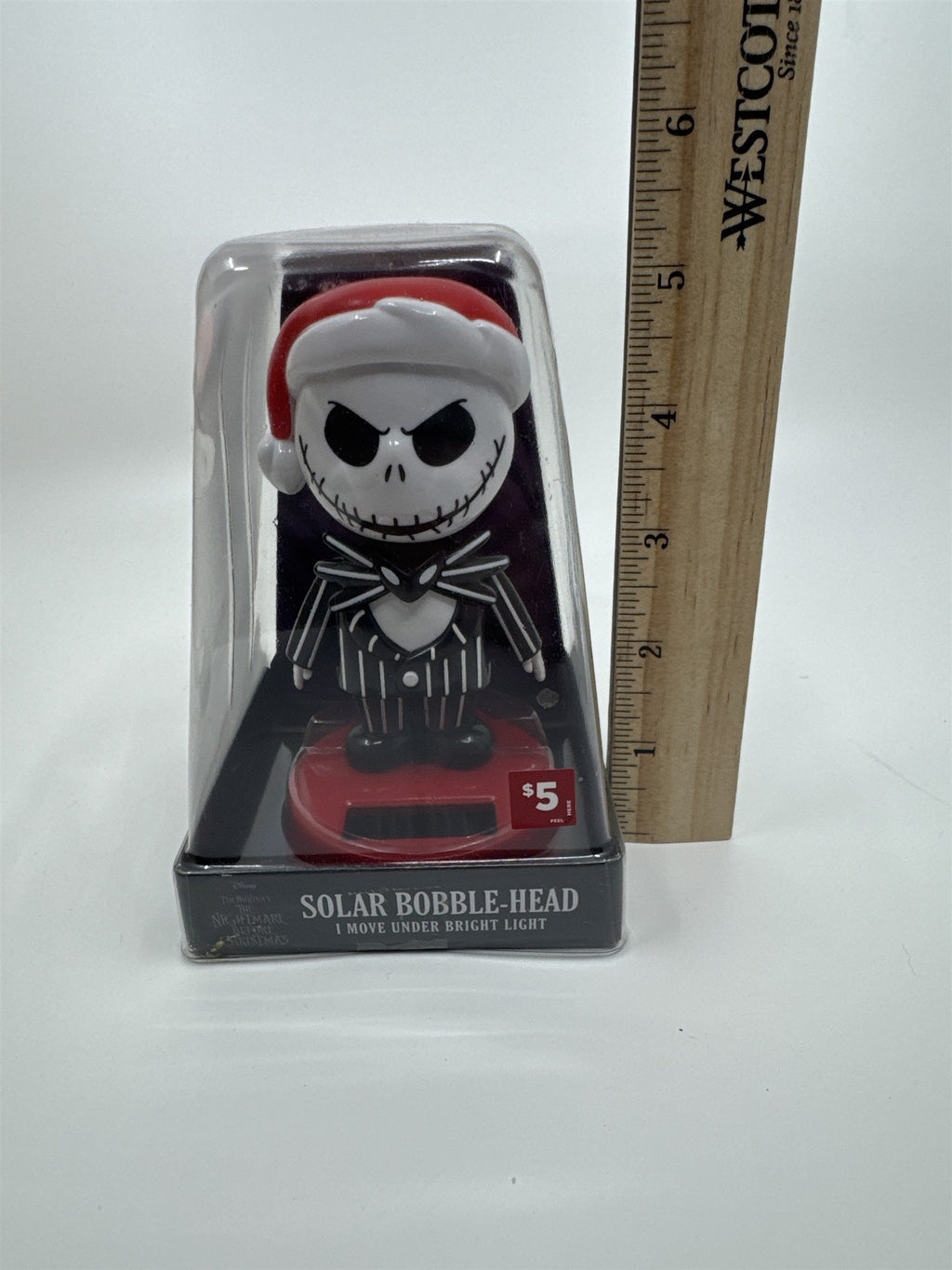 Disney The Nightmare Before Christmas Jack Skellington Solar Bobble Head Santa