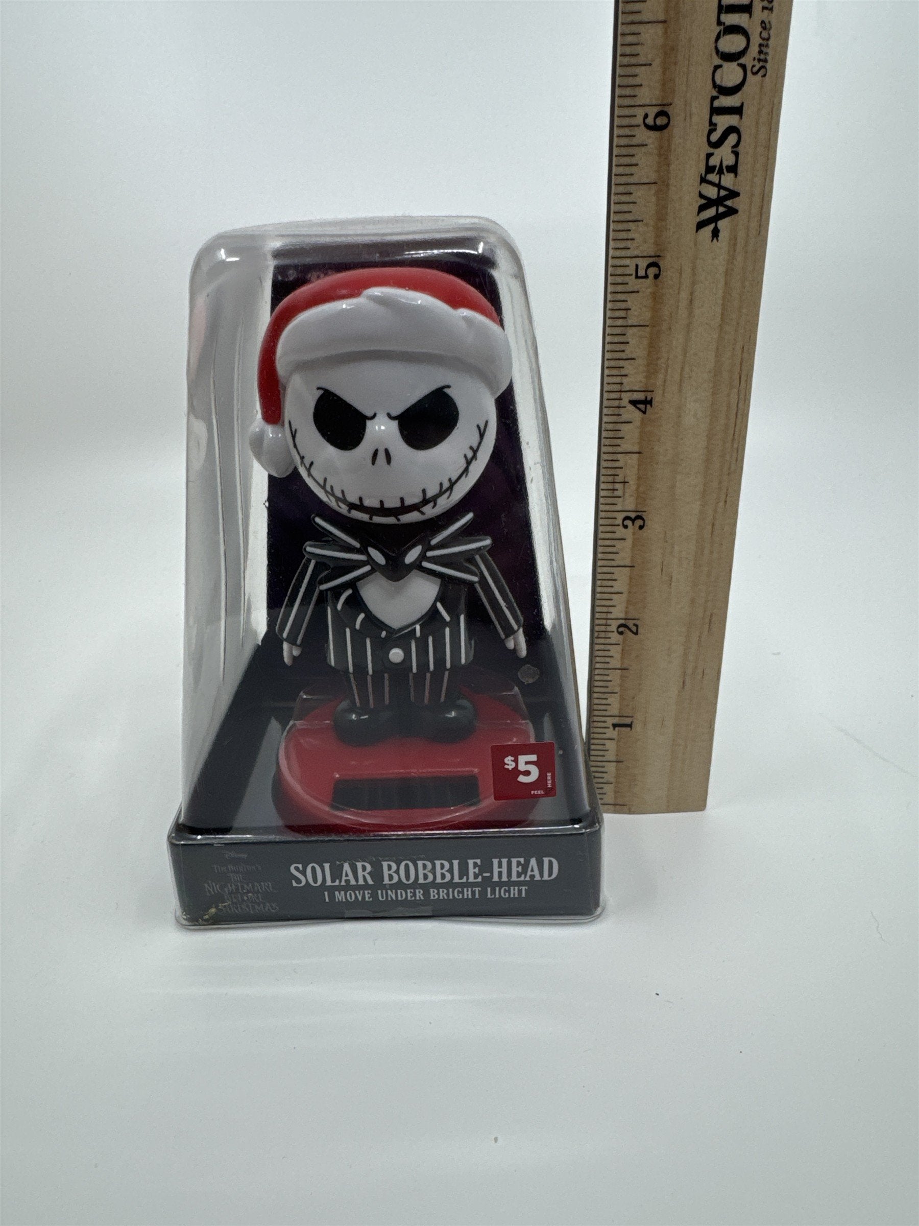 Disney The Nightmare Before Christmas Jack Skellington Solar Bobble Head Santa