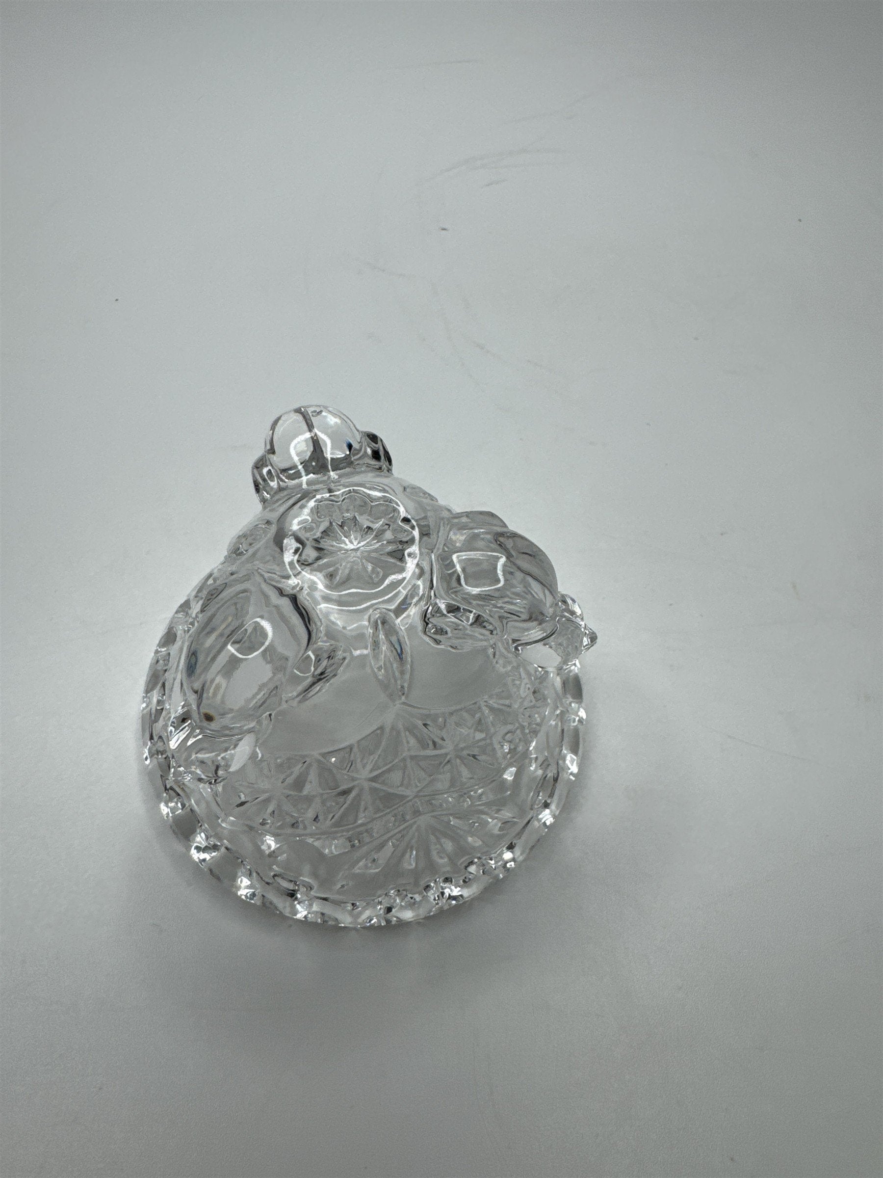 Vintage The Byrdes Birds Crystal Collection Trinket Box Round Footed Bavarian