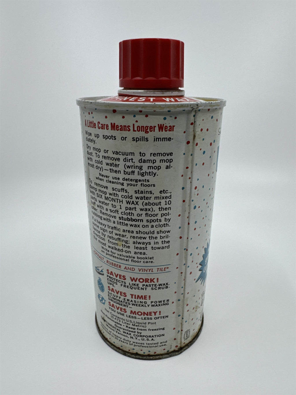 Continental Six Month Floor Wax with Carnuba Wax with Some Contents