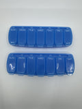 Set of Two Blue Pill/Medication Containers/Organizers Sunday Through Saturday