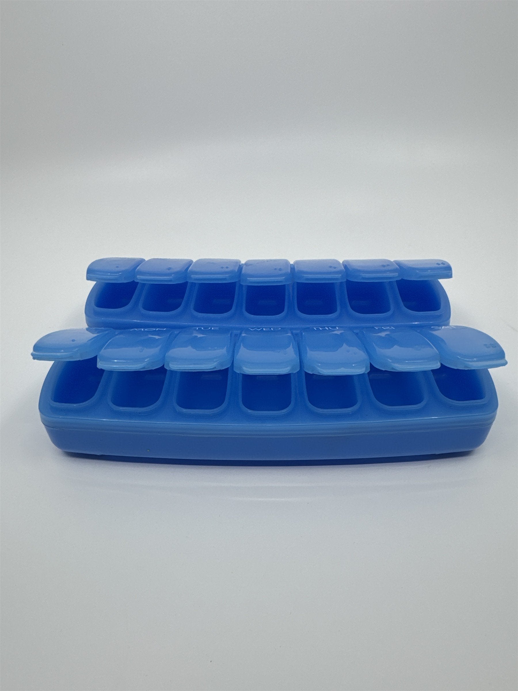 Set of Two Blue Pill/Medication Containers/Organizers Sunday Through Saturday