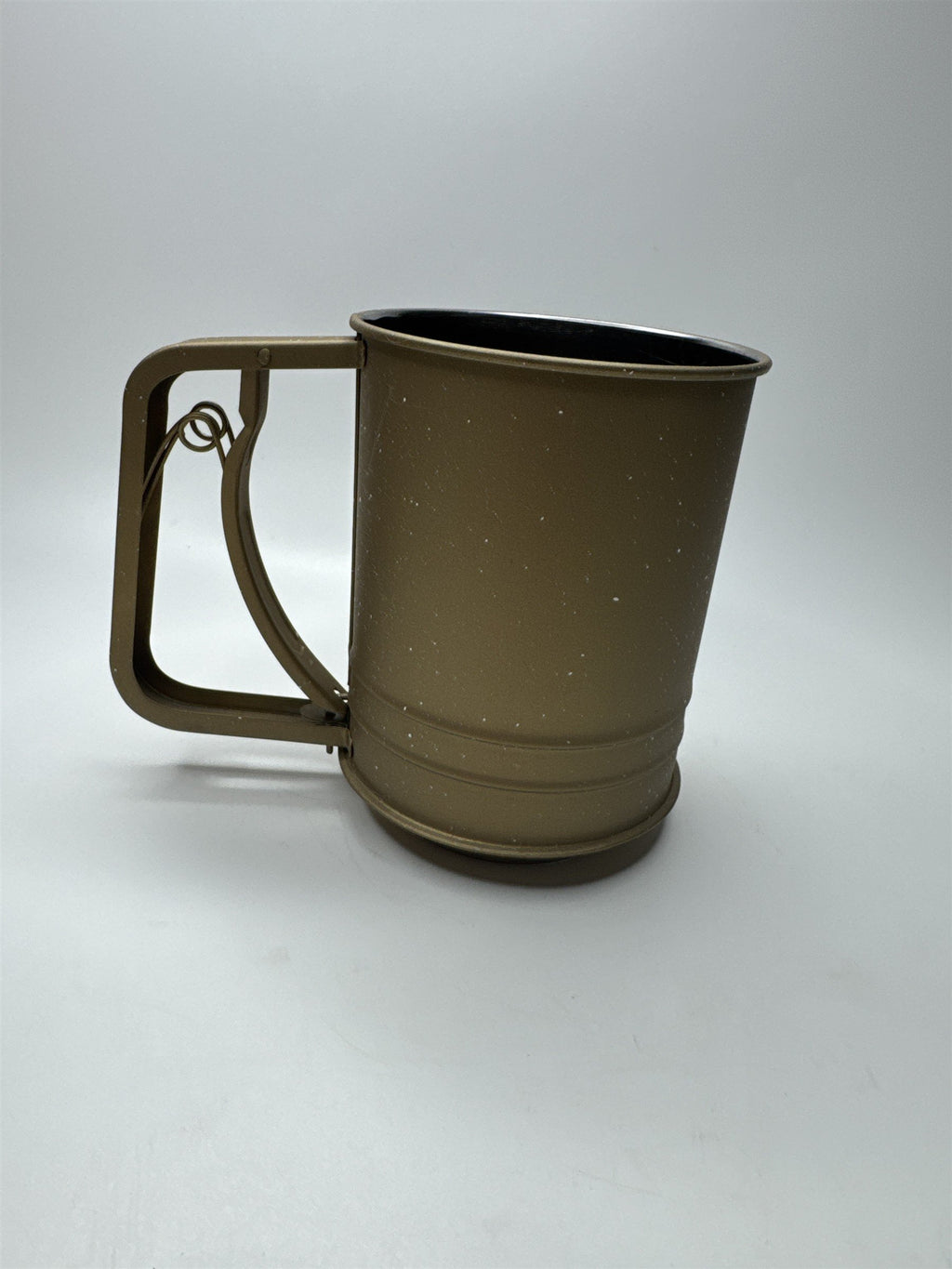 Let It Snow Winter Christmas Time Gold Flour Sifter Utensil