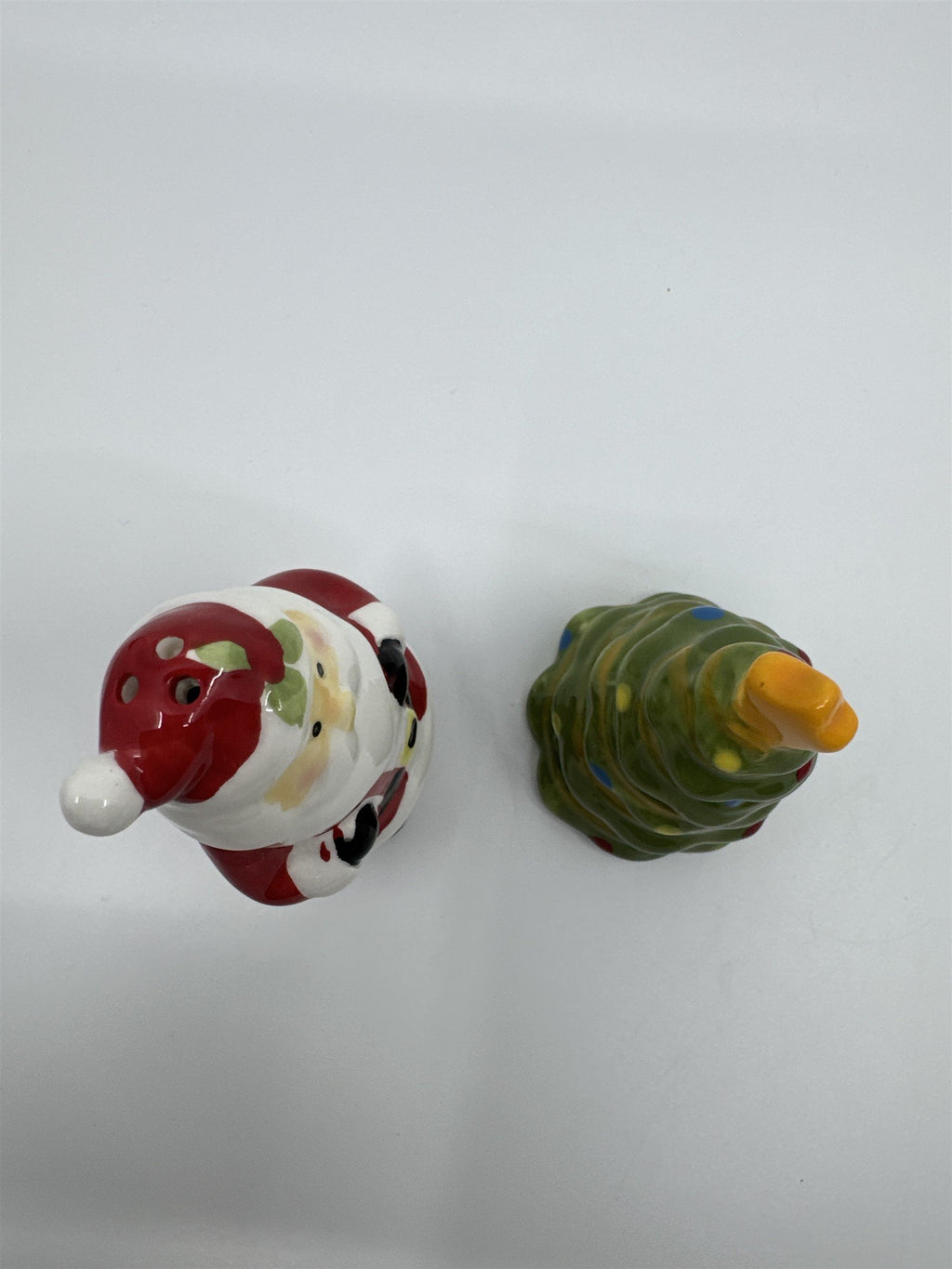 Ceramic Santa and Christmas Tree Salt and Pepper Shakers