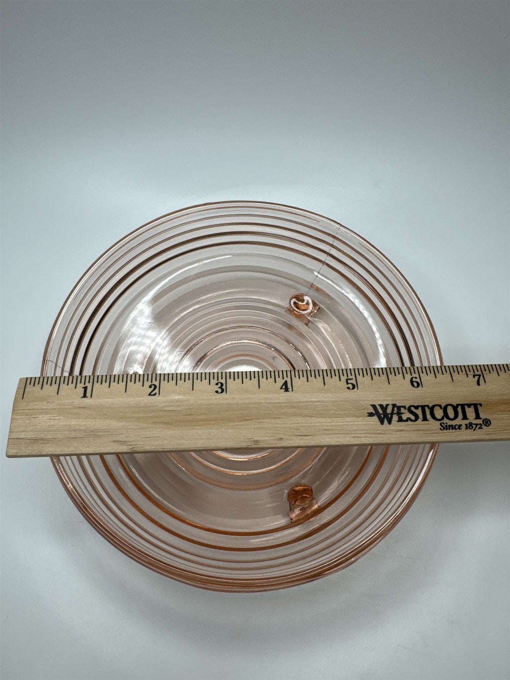 Vintage Manhattan Pink 3-Footed Open Pink Candy Dish Serving Dish Anchor Hocking