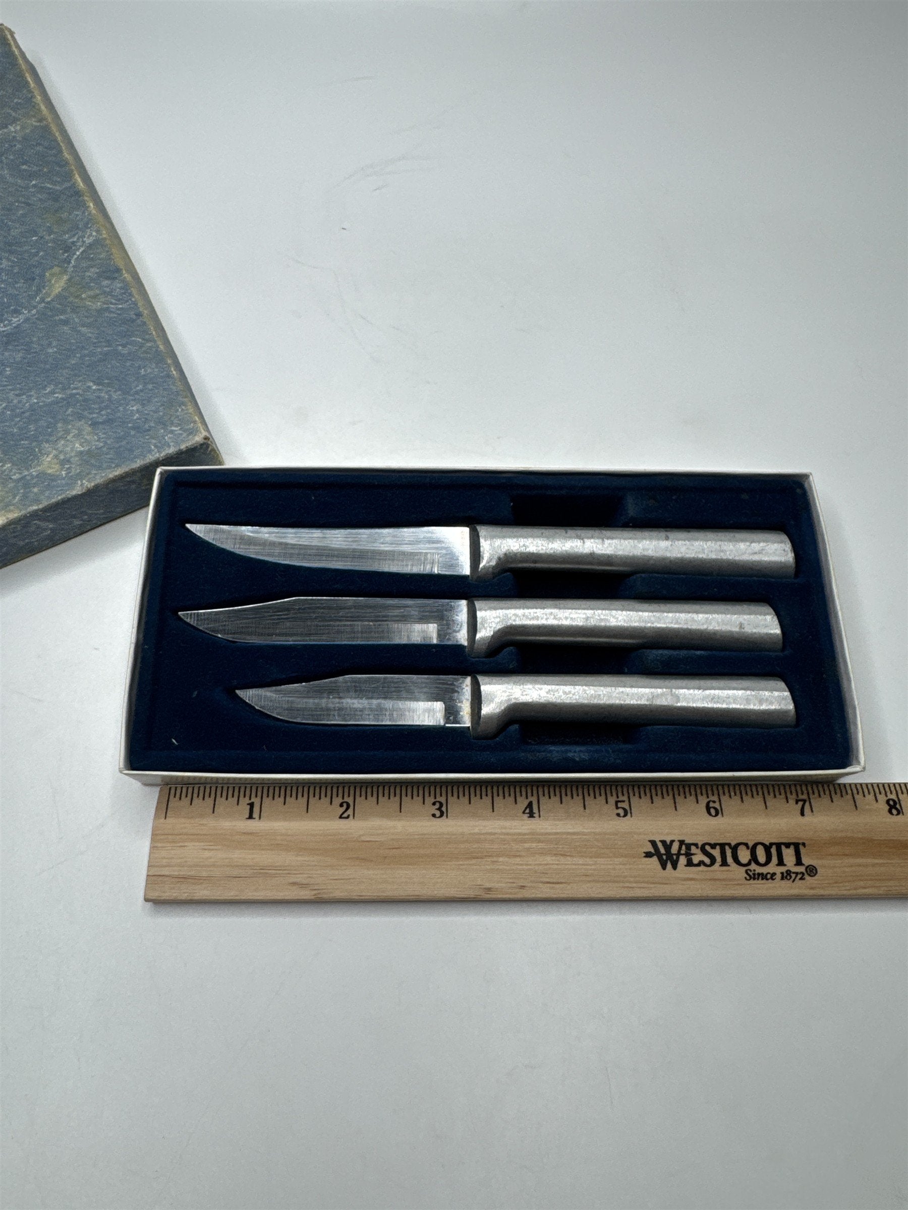Vintage Rada Mfg Co Maker of The Aluminum Handle Cutlery Set of 3 Kitchen Knives