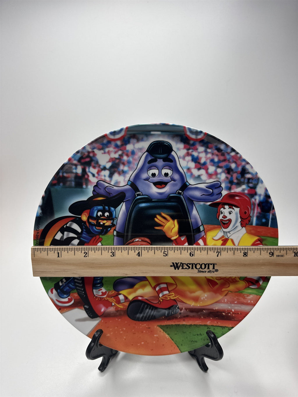 Vintage 2002 McDonalds Plate Baseball Safe At Home 9.5" Plastic Sliding Grimace