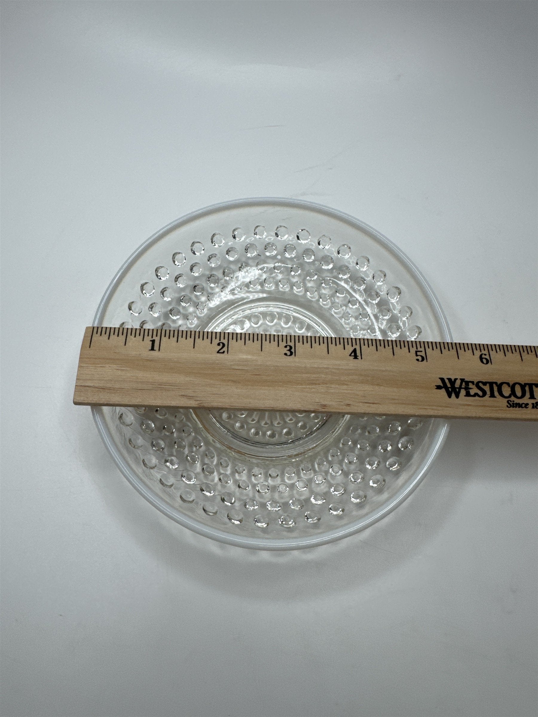 Vintage Bowl Anchor Hocking Moonstone Opalescent Dish Hobnail 1950s EUC