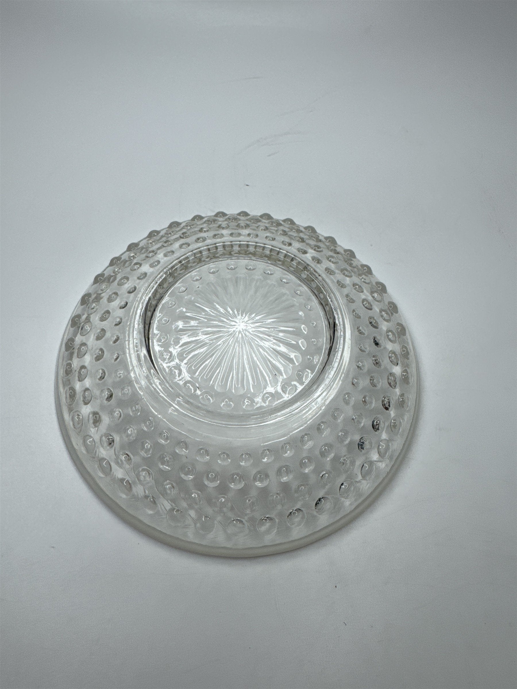 Vintage Bowl Anchor Hocking Moonstone Opalescent Dish Hobnail 1950s EUC