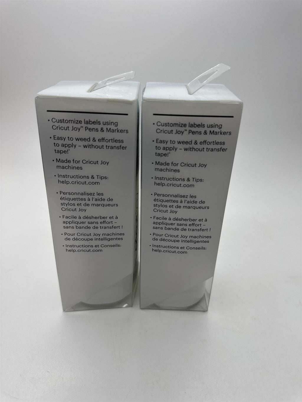 Lot of 2 Cricut Joy Smart Label Writeable Vinyl Permanent 5.5" x 48" (4ft) Rolls