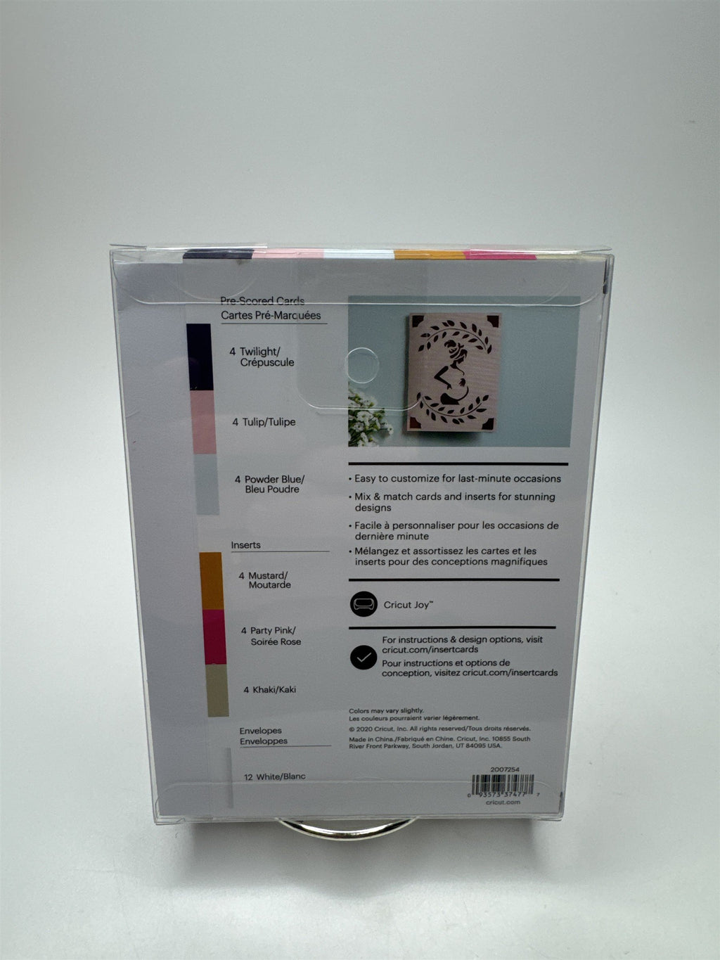 Pack of 12 Cricut Joy Insert Cards Sensei Sampler Blue/Pink/Gold/Pink/Cream Card