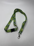 Lanyard For Keys /w Green Ferns Plants Pattern Allover Print Safety Breakaway