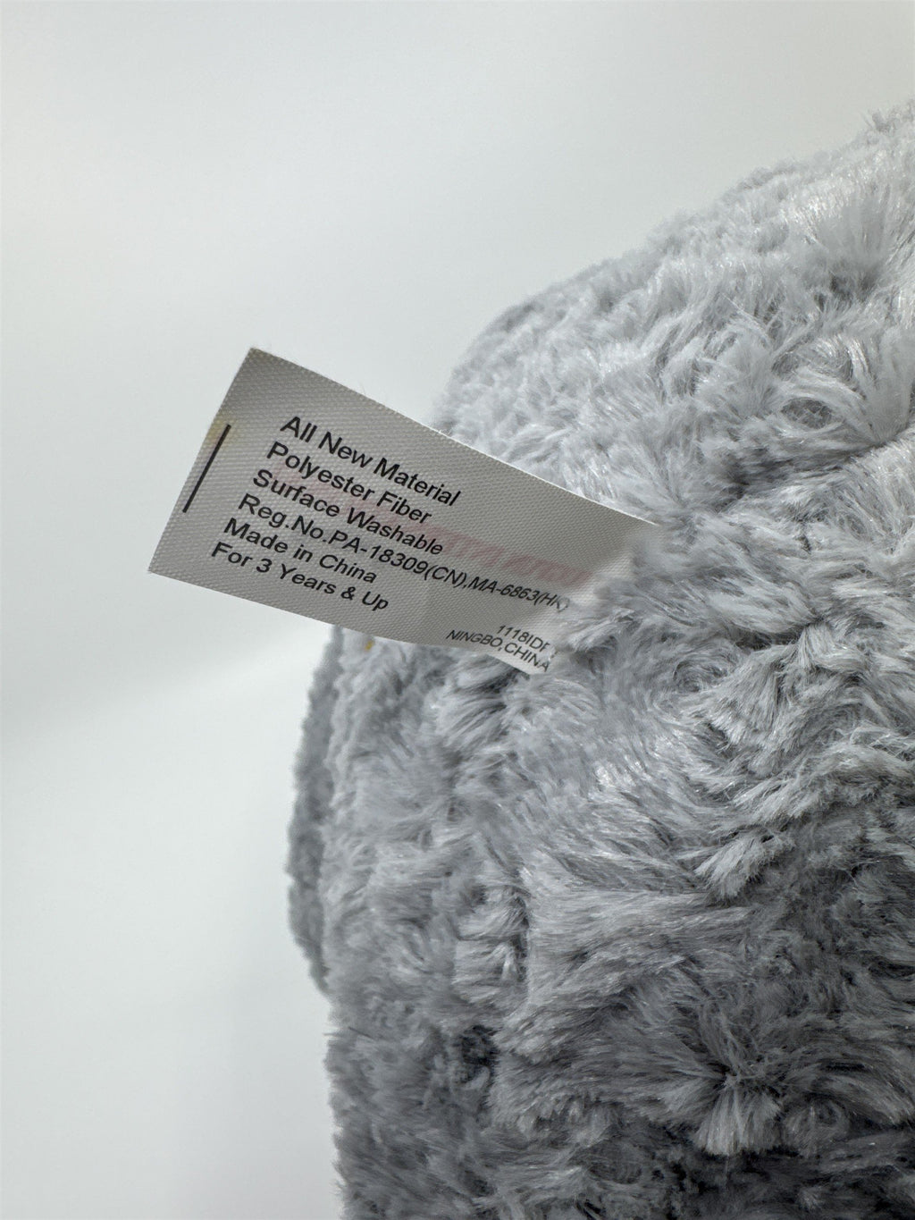 Kiss Me Valentine's Day Grey Stuffed Animal Teddy Bear with Sequin Heart