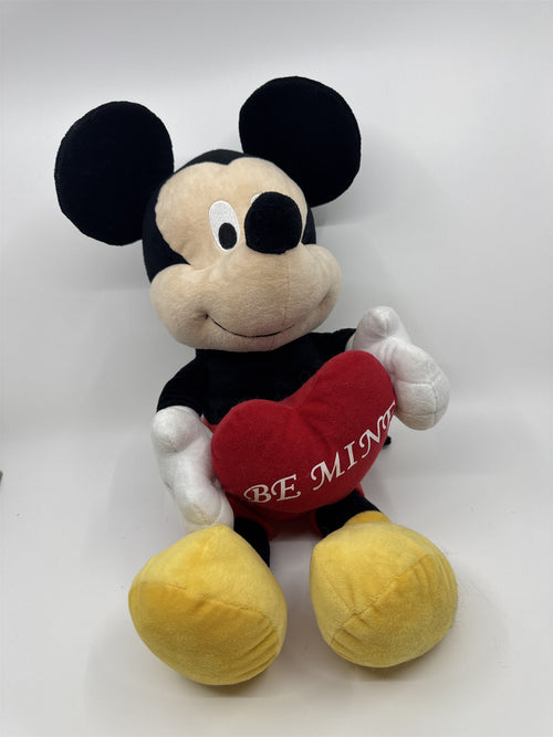 Disney Mickey Mouse Be Mine Plush with Red Heart in Hands Valentine's Day Gift