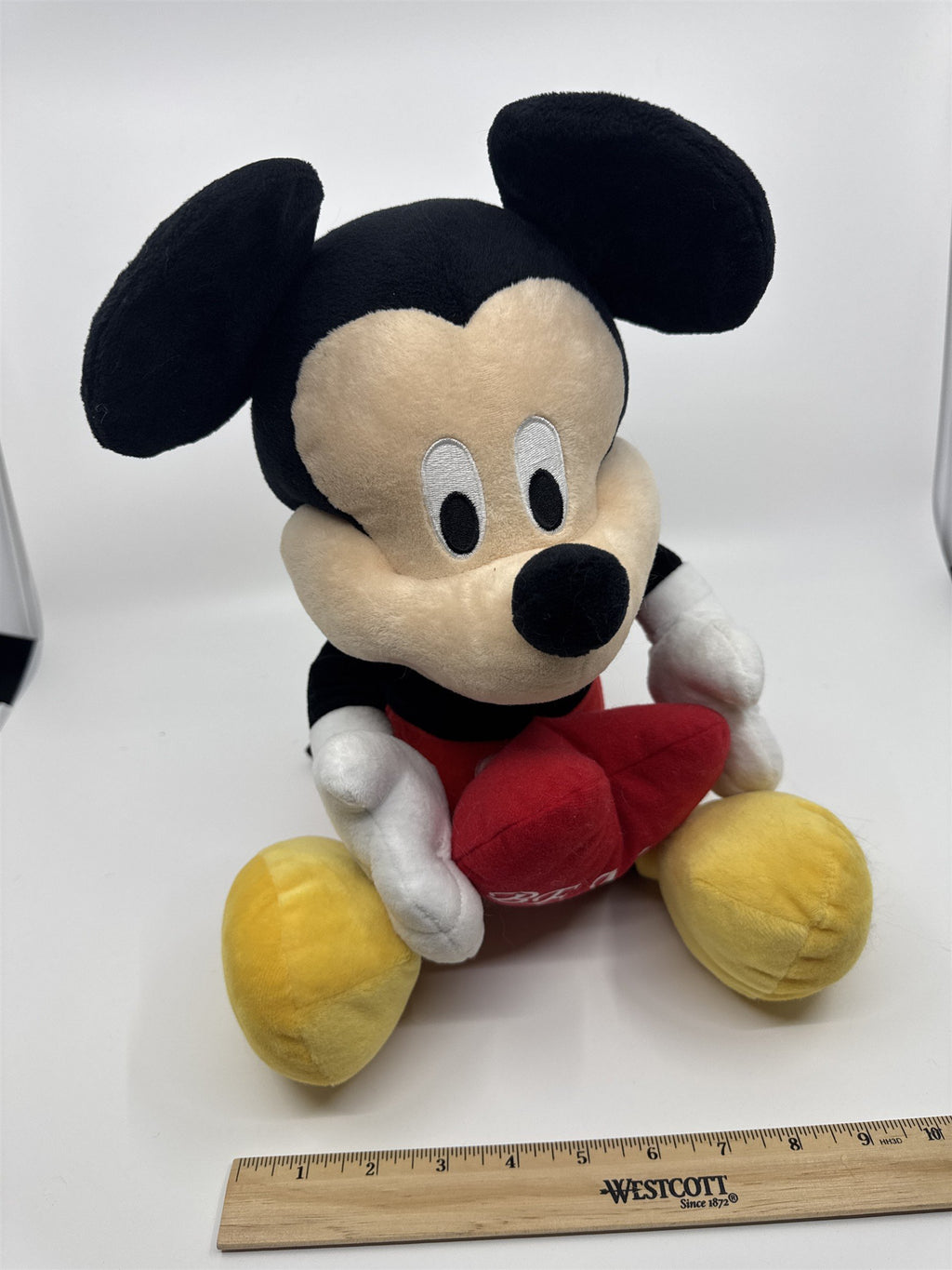 Disney Mickey Mouse Be Mine Plush with Red Heart in Hands Valentine's Day Gift