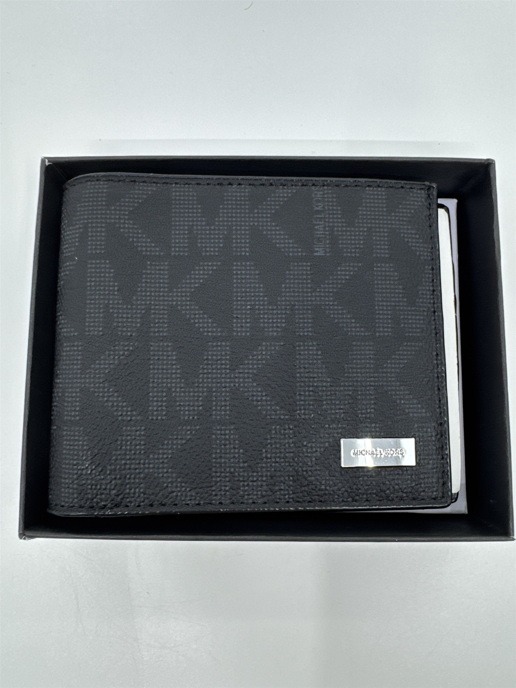 Michael Kors Black Bifold Leather Men's Jet Set Wallet New