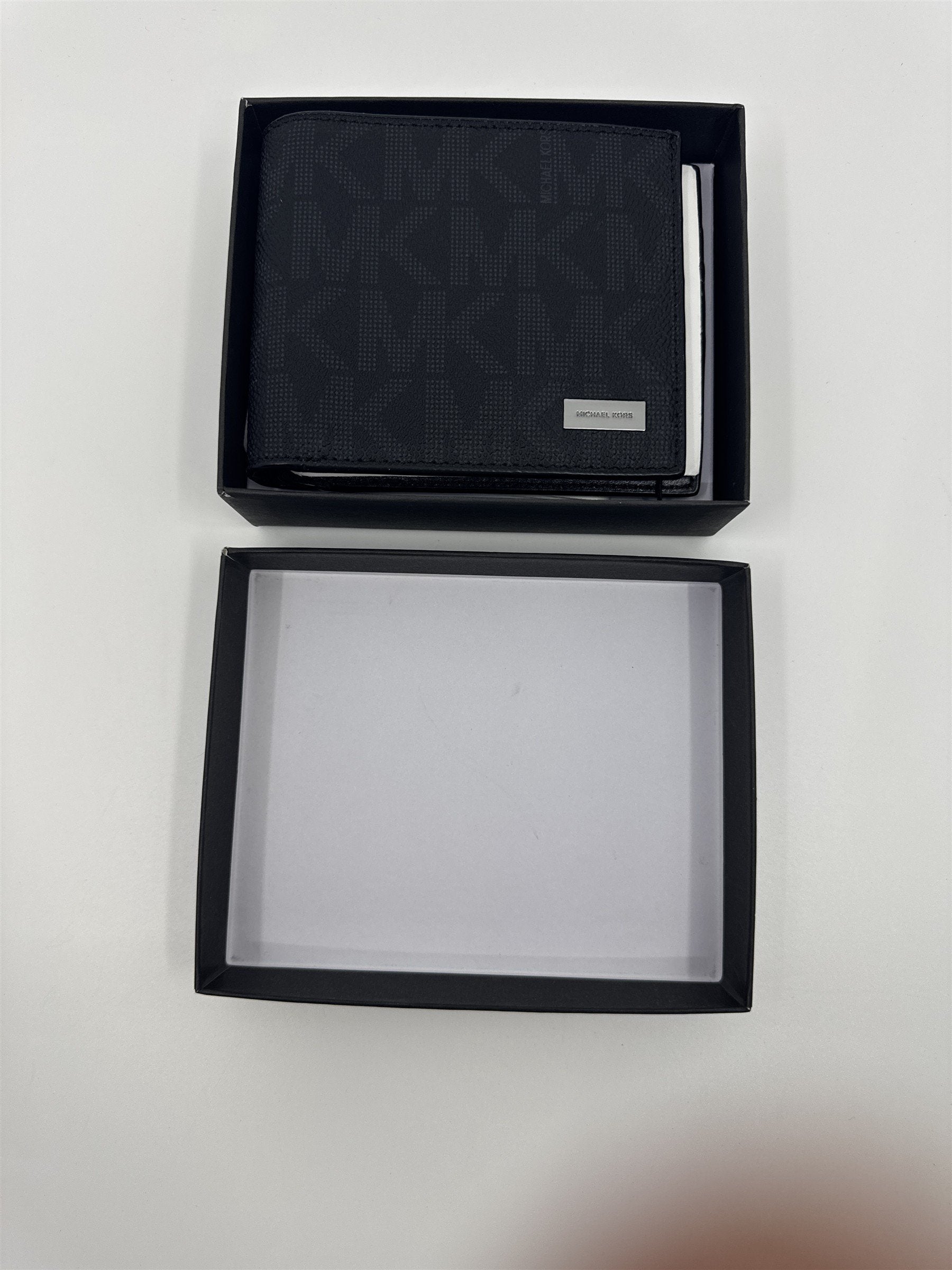 Michael Kors Black Bifold Leather Men's Jet Set Wallet New