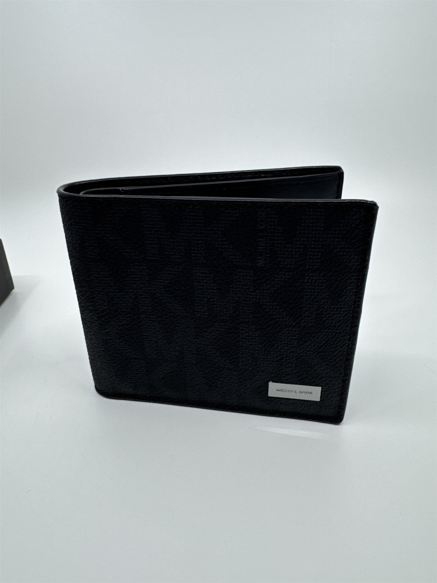 Michael Kors Black Bifold Leather Men's Jet Set Wallet New