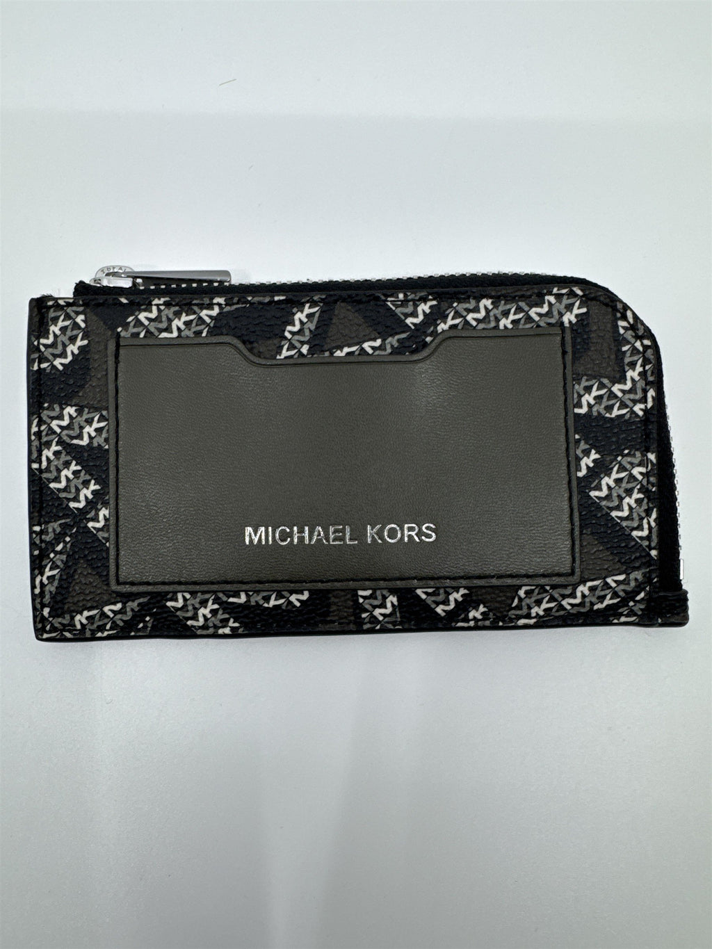Michael Kors Men's Leather Olive/Army Green Zip Wallet/Card Holder