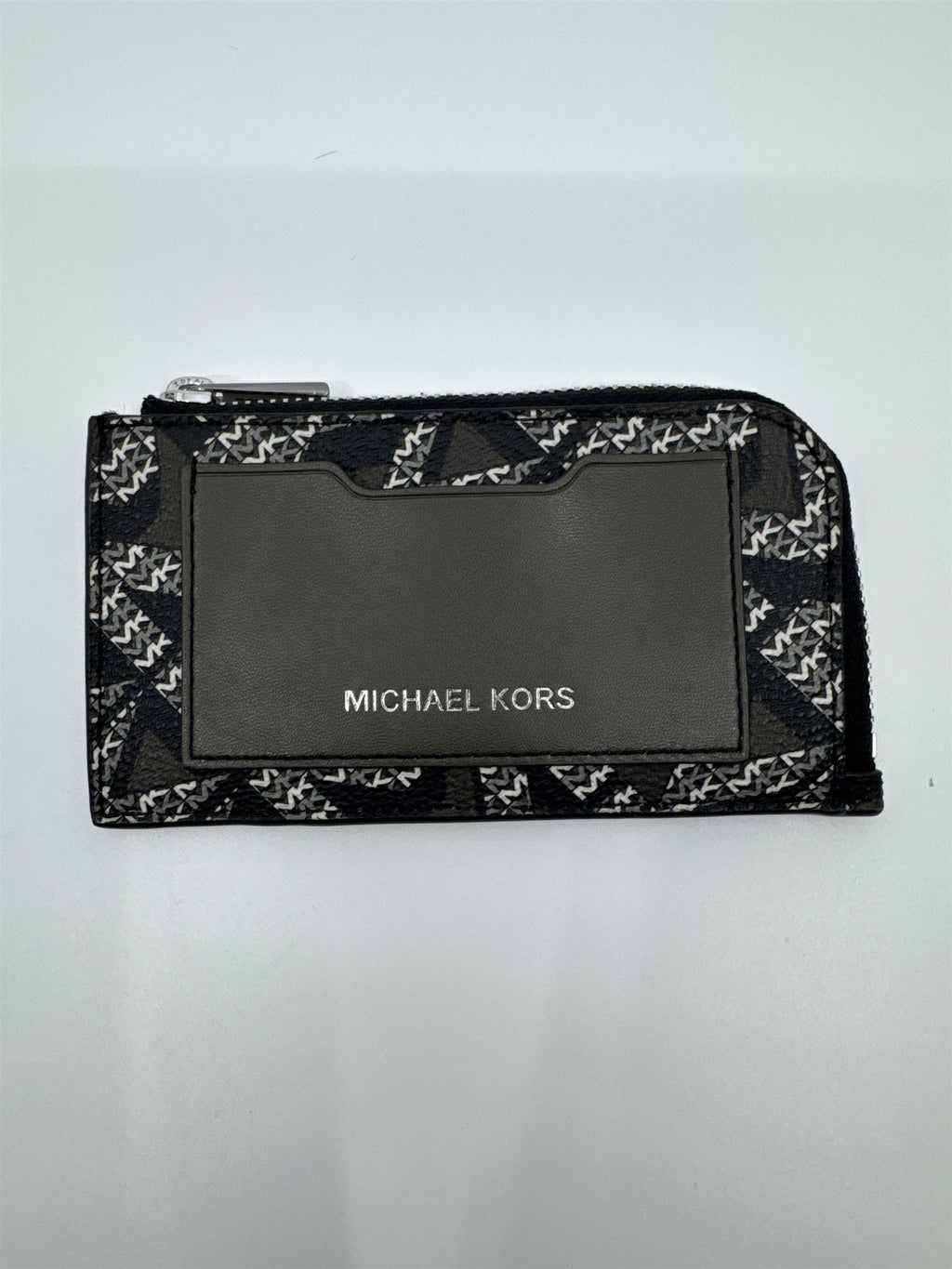 Michael Kors Men's Leather Olive/Army Green Zip Wallet/Card Holder
