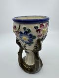 Vintage Floral Painted Ceramic Vase with Tree Branches and Leaves Made In Japan